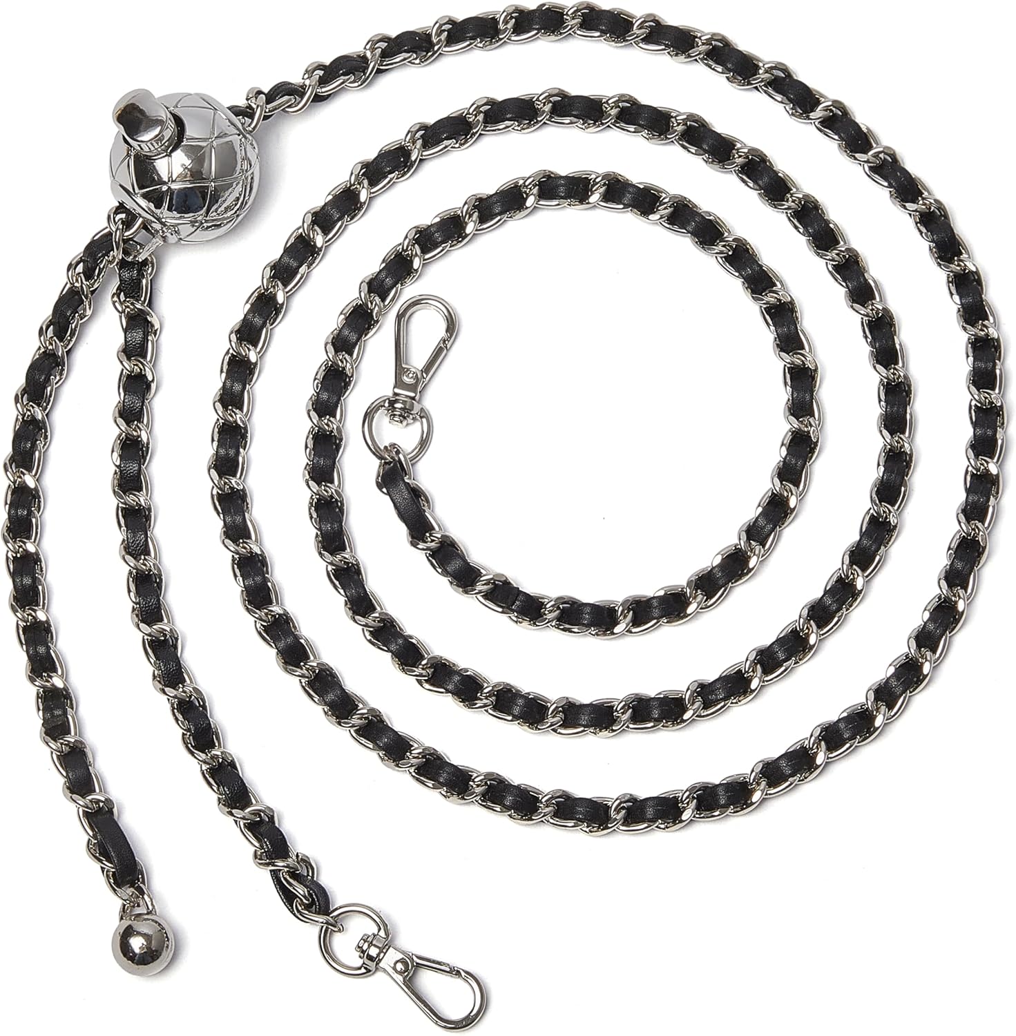DORIS&JACKY 54 Inches Adjustable Purse Chain Strap, Thin Shoulder Crossbody Replacement Strap with Metal Ball