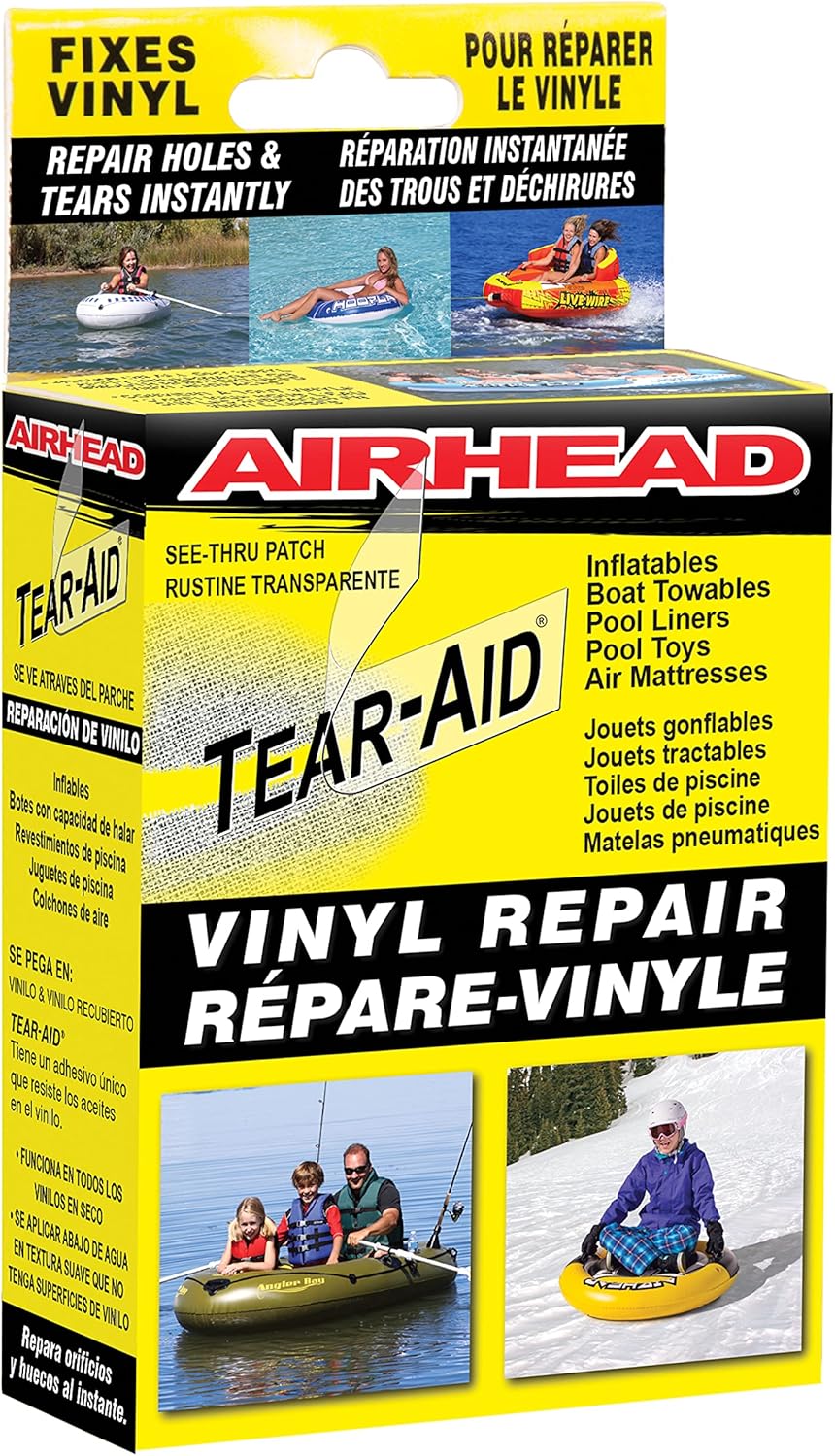 TEARAID Vinyl Repair Kit, Type B Clear Patch for Vinyl and