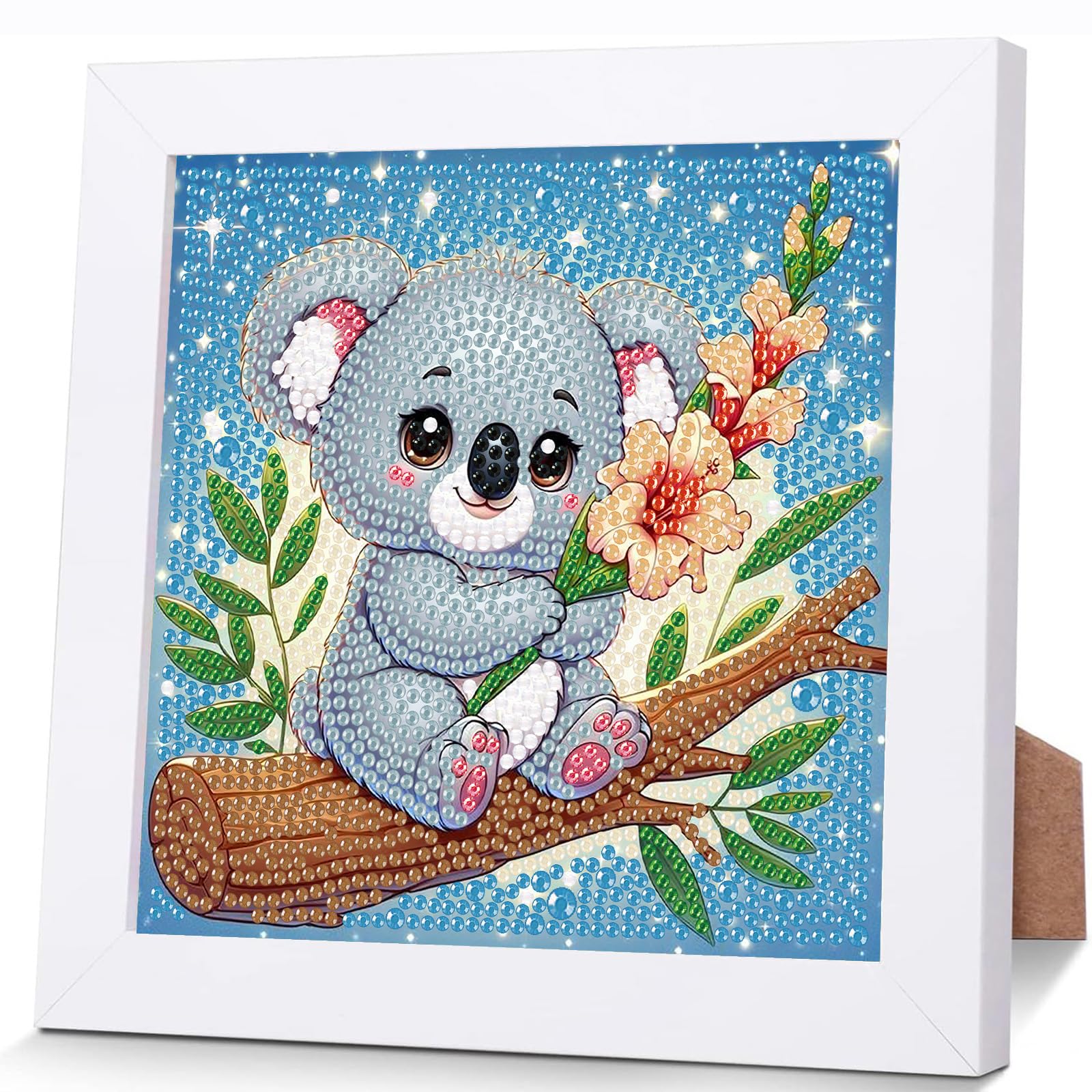 Viart Koala Diamond Art for Kids with Frame-Koalas Diamond Painting for Kids Animal Small Diamond Art Kits