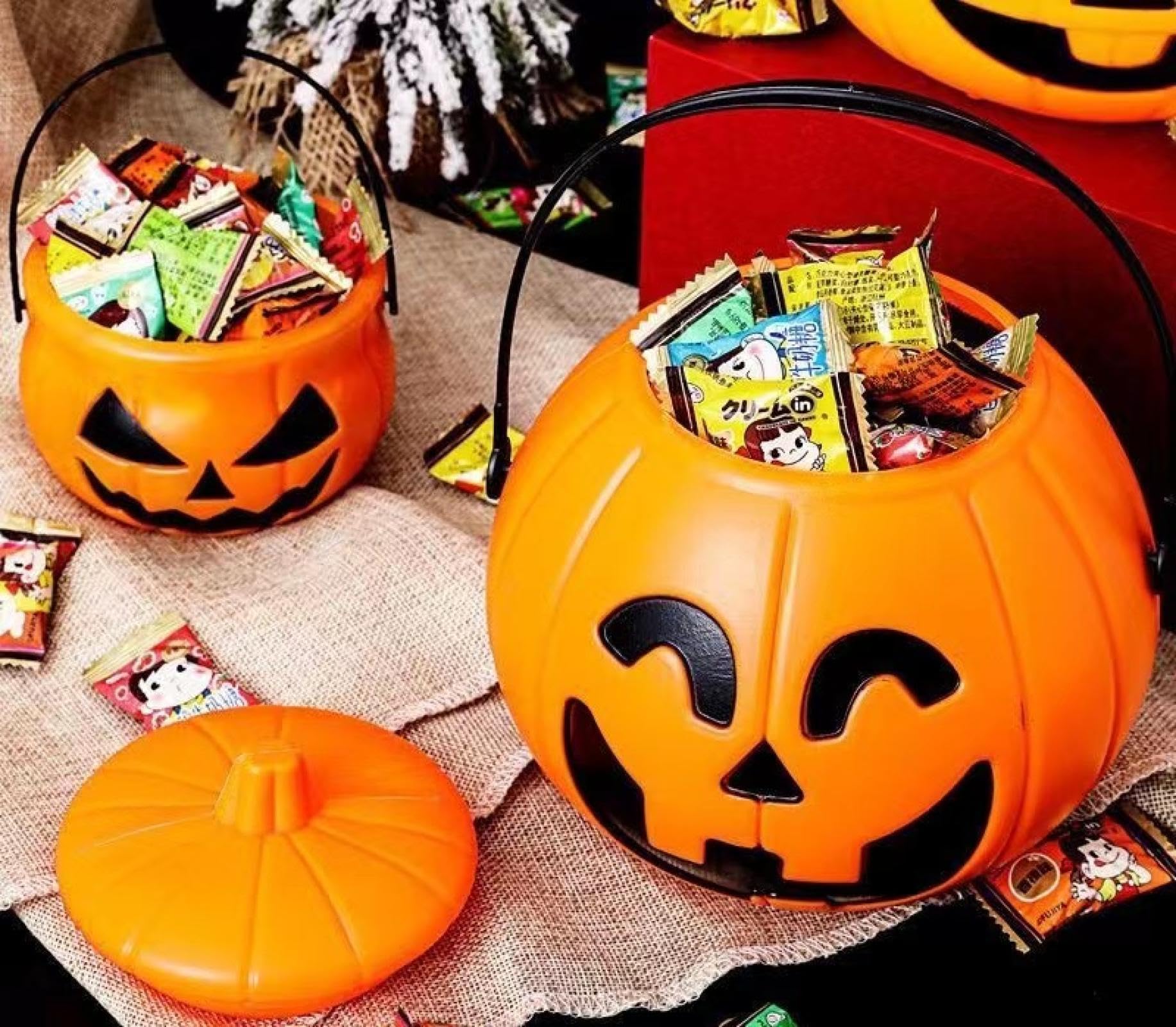 ハロウィン★カボチャジュース Amazon.co.jp: 20個 スモール ハロウィン カボチャ バケツ 7Cm ミニ