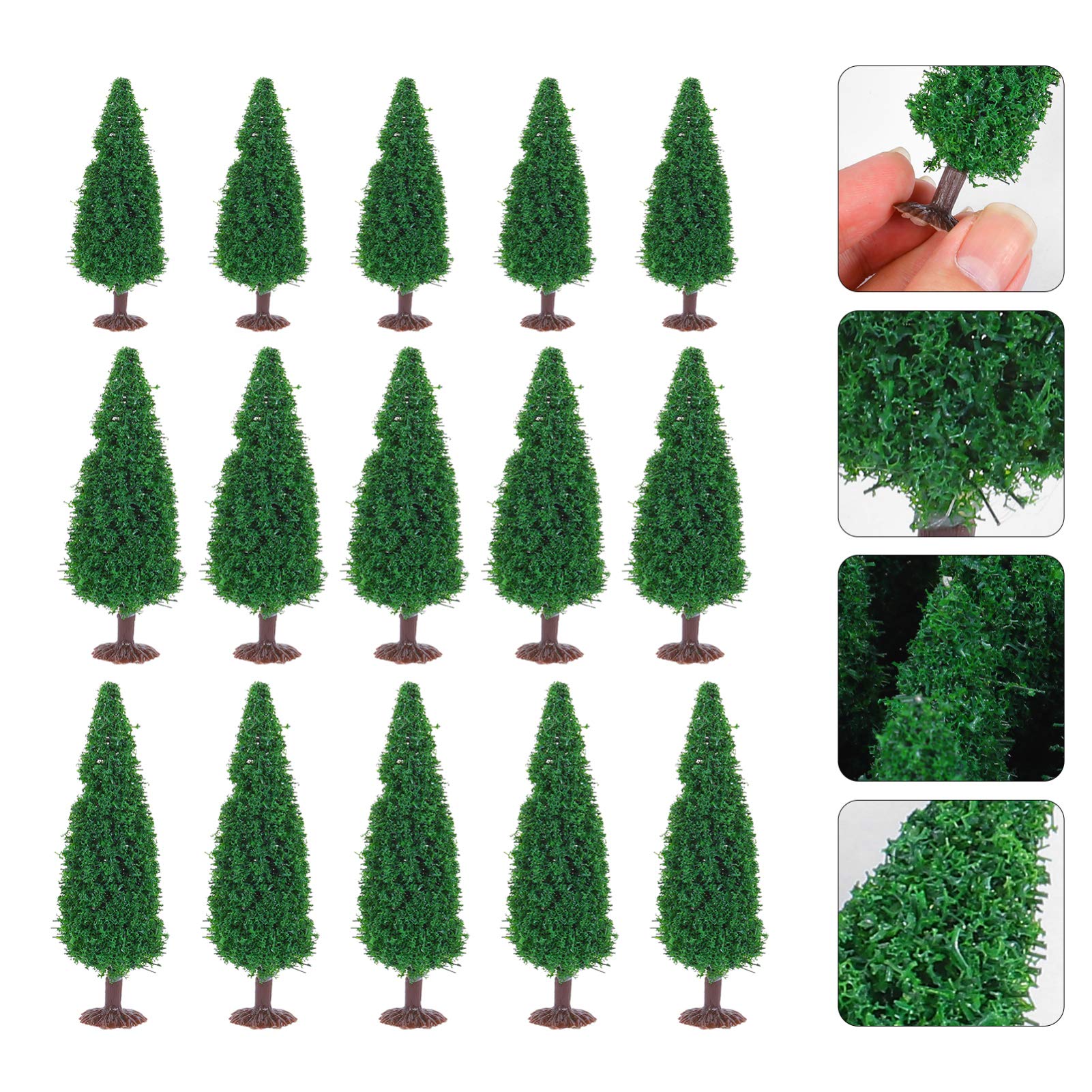 STOBOK 45piezas Árboles De Pino Artificiales para Diorama y Paisajismo Modelos De Escena Diferentes
