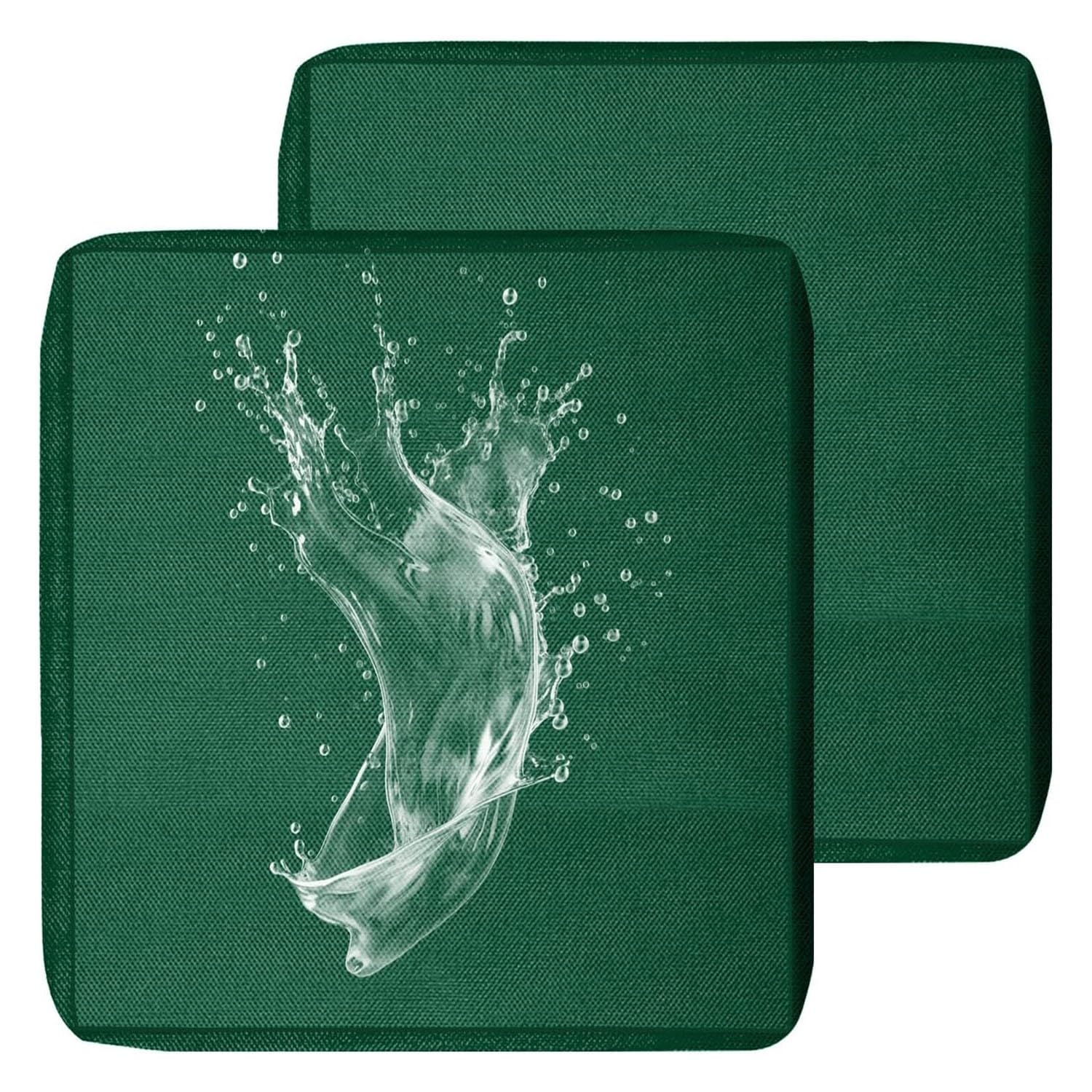 MSNCS 1/2/4 PCS Sofa Seat Cushion Covers Outdoor Waterproof,Garden Replacement Furniture Seat Covers with zipper,Washable,for Indoor Outdoor Patio Sofa(Green,50x50x5cm 2pcs)