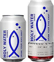 Beersy Silicone Sleeve Soda Can Cover - Insulated Silicone Can Sleeve - Multi-Purpose Can Insulator - Tight-Fitting Drink Skin - Novelty Drink Holder for Outdoor Events, Fits 12oz Cans (Holy Water)