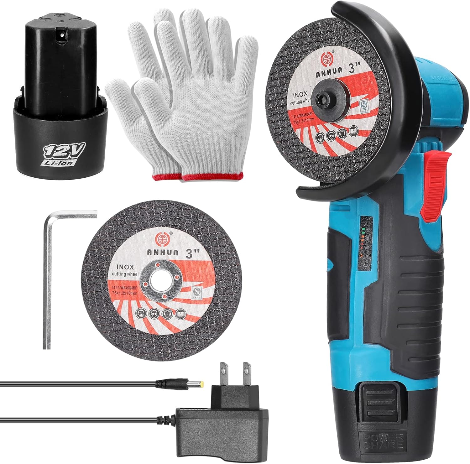 Angle Grinder, Weytoll 19500rpm Mini Grinders Power Tools, Handheld