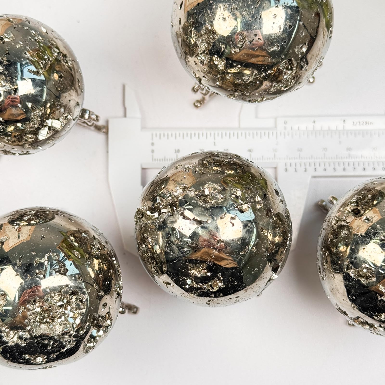 Sfera di pirite naturale, statuetta/scultura in cristallo per il Feng Shui | Sfera di quarzo, meditazione, Reiki, guarigione con cristalli, decorazione domestica