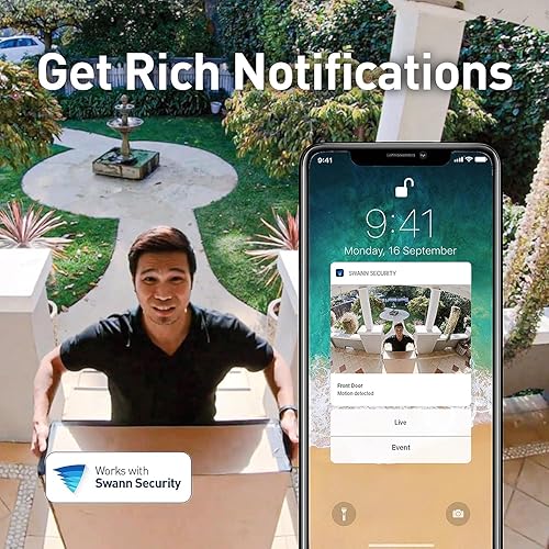 Miniatura 6 de Swann Sistema de seguridad para el hogar con disco duro de 1 TB cámara de 8 canales 4 DVR Full HD de 1080 p CCTV de vigilancia con cable para 8 Ch |