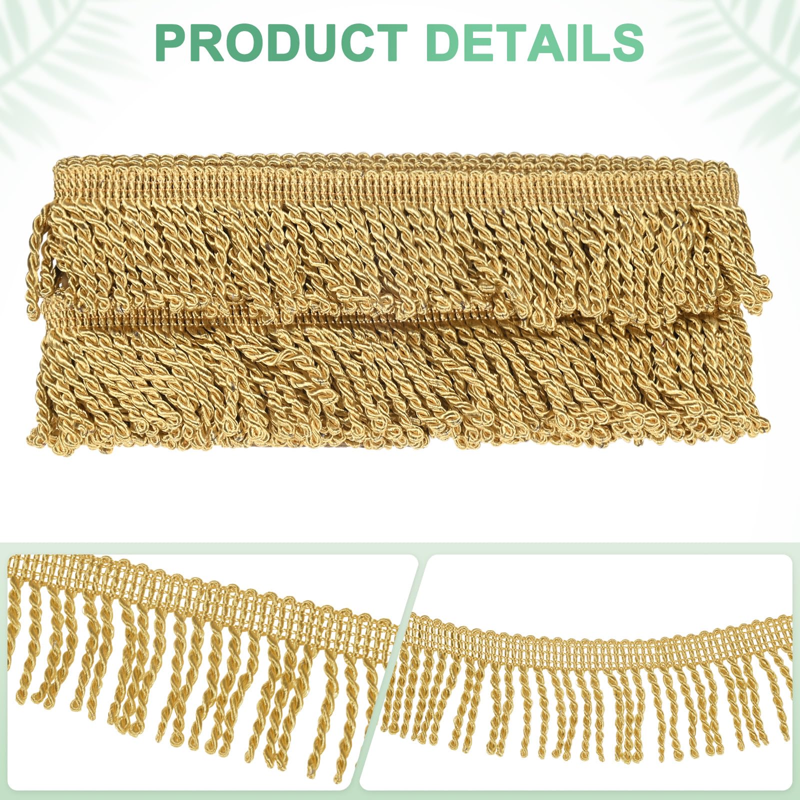 M METERXITY 5 Yards Curtain Fringes Fringe Trim - Image 2