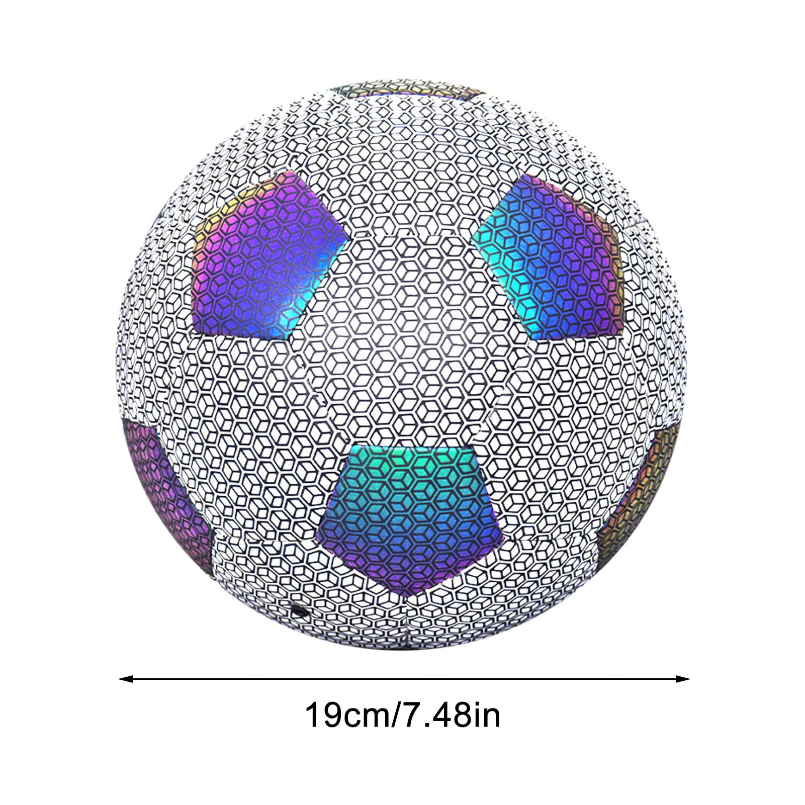Fútbol Que - Balón de fútbol Luminoso tamaño 4/5 con Bolsa y Bomba