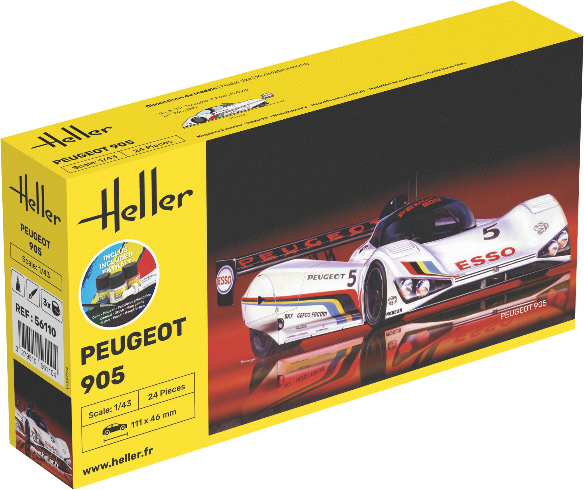 Heller 56110 - 1:43 Starter Kit Peugeot 905 - New