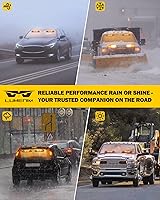 Vista 6 de LUMENIX Barras de Luces Estroboscópicas LED de Emergencia para Salpicadero de Aluminio, Advertencia de Seguridad para Parabrisas Delantero