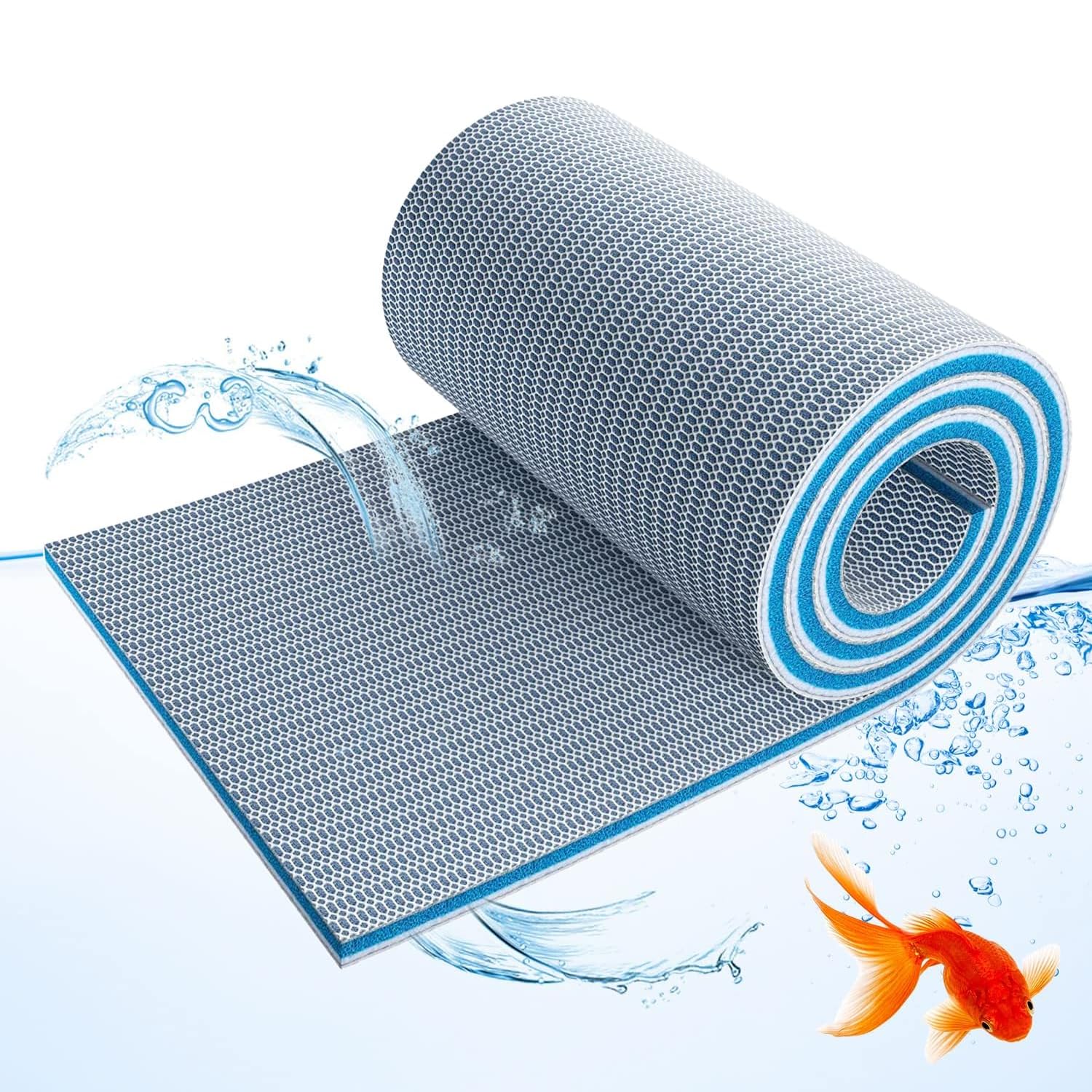 Jainsons Pet Products Aquarium Filter Media, High Density Honeycomb Grid 8-Layer Filter Pads For Fish Tank Filter Reusable Filter Cotton Sponge Pad Accessories For Fish Tank Pond (50 *40*2 Cm 2PCS) (B0D576QTMR) Amazon Price History, Amazon Price Tracker