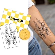 Seraph Temporary Tattoos for Adults,Six-Winged Angel Realistic Fake Tattoo