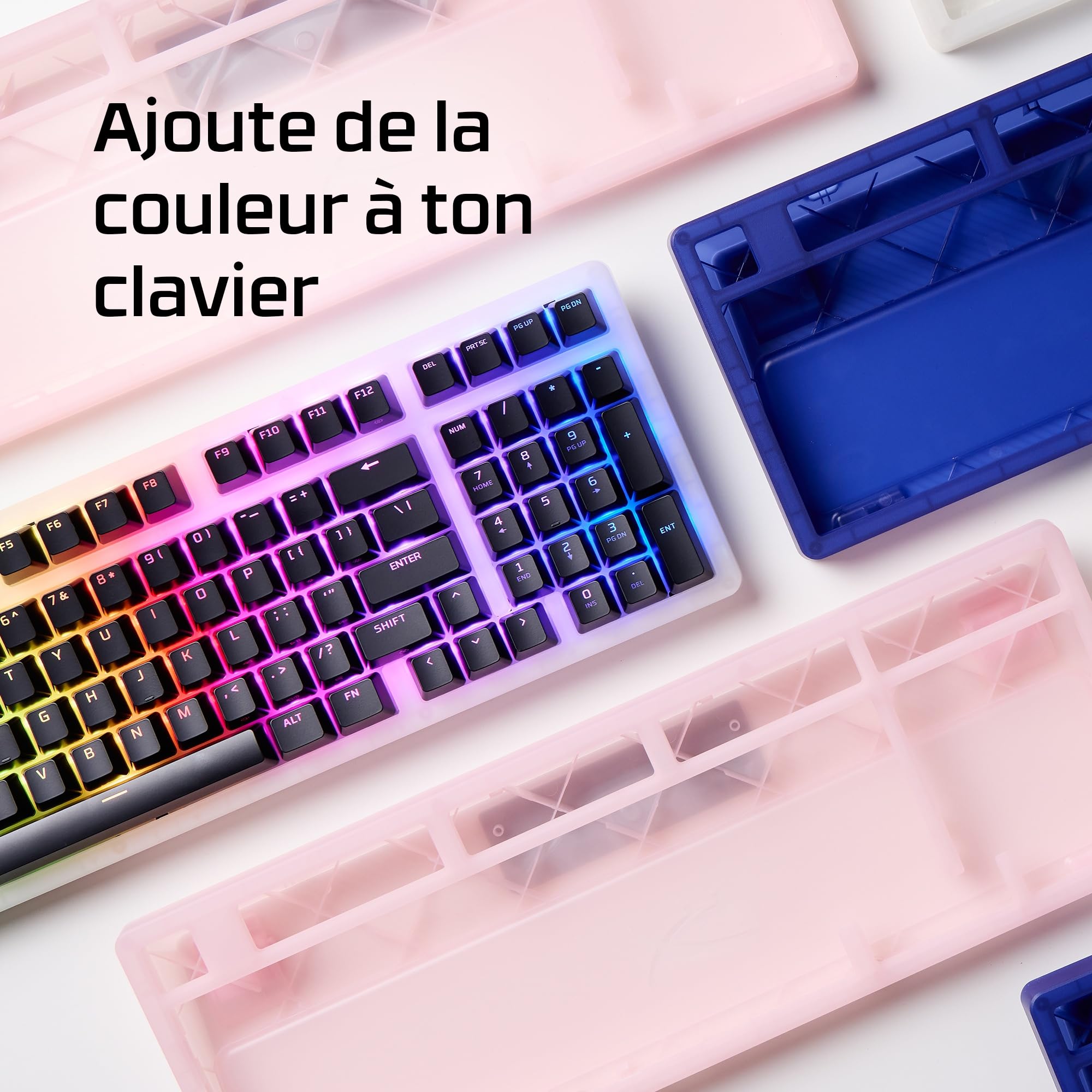HyperX Origins 2 1800, Clavier Gaming mécanique AZERTY FR, switches mécaniques échangeables, Format Compact 1800, Boîtier Personnalisable, Polling Rate 8000 Hz, PC/PS5/Xbox, Noir