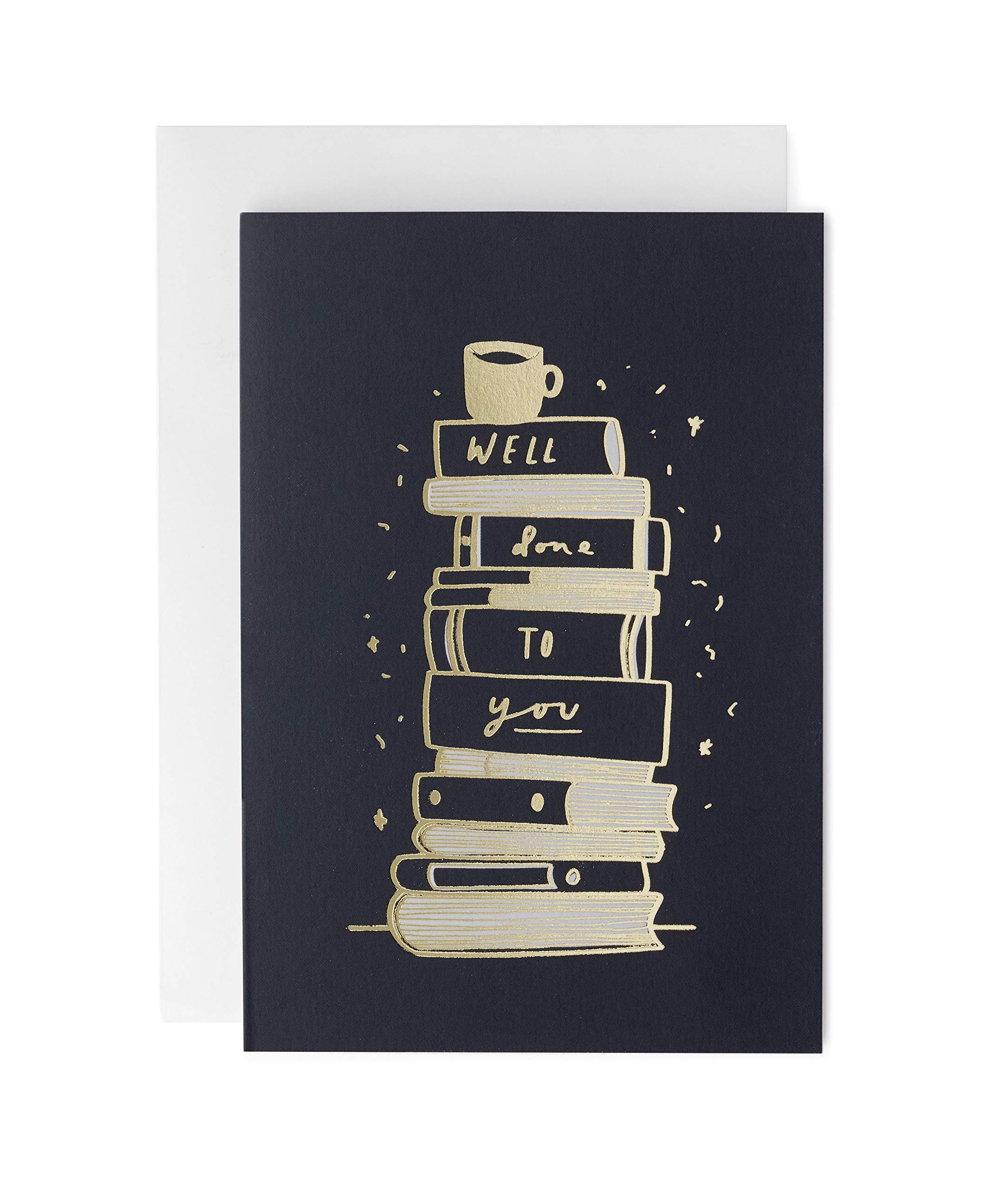 Old English Company Well Done Study Books Greeting Card - Graduation Card, Passed Exams Card, Well Done Card, Congratulations Card