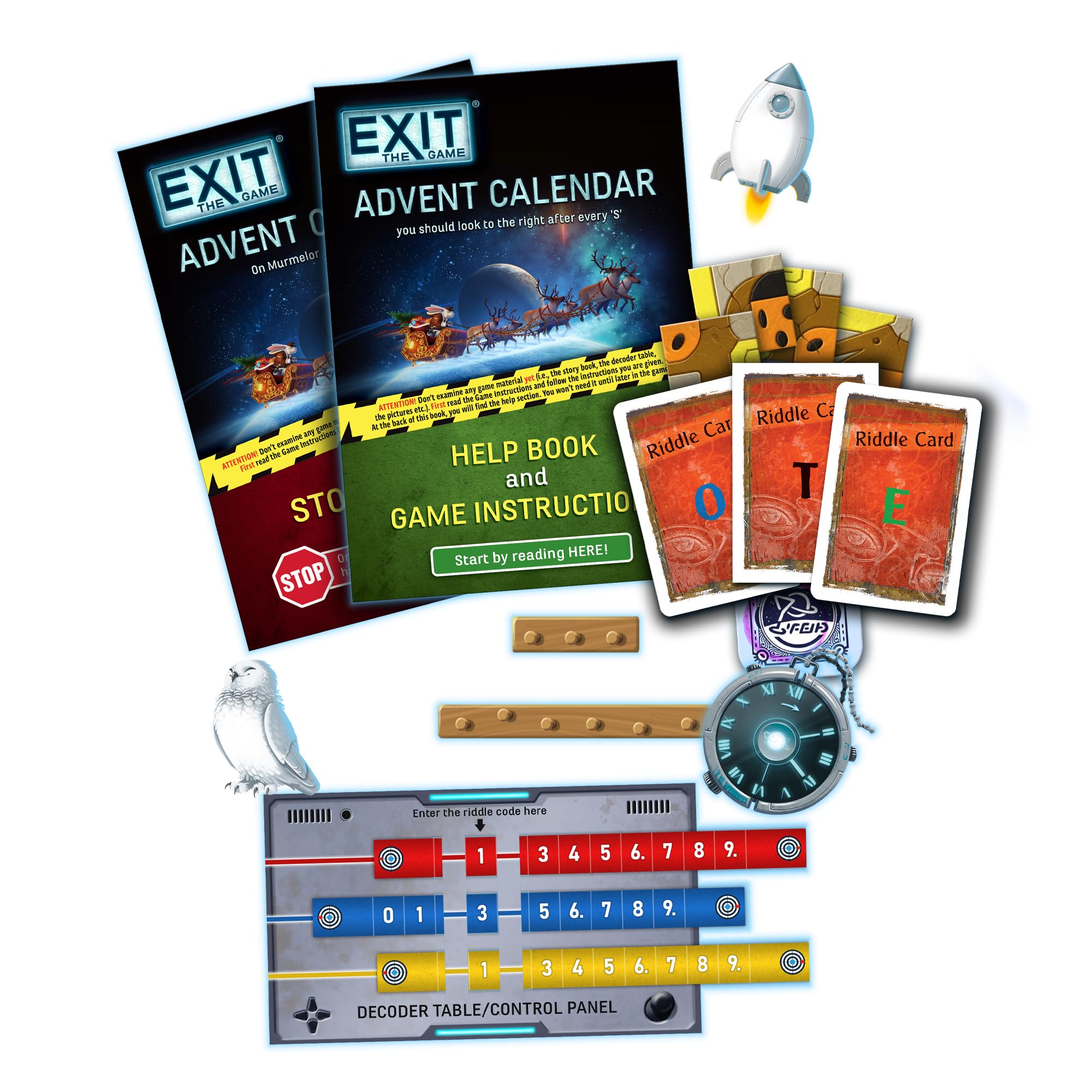 EXIT: The Game - Calendario dell'Avvento - La corsa intergalattica | Escape Room | 24 giorni di indovinelli | Traditon di Natale | Gioco spaziale