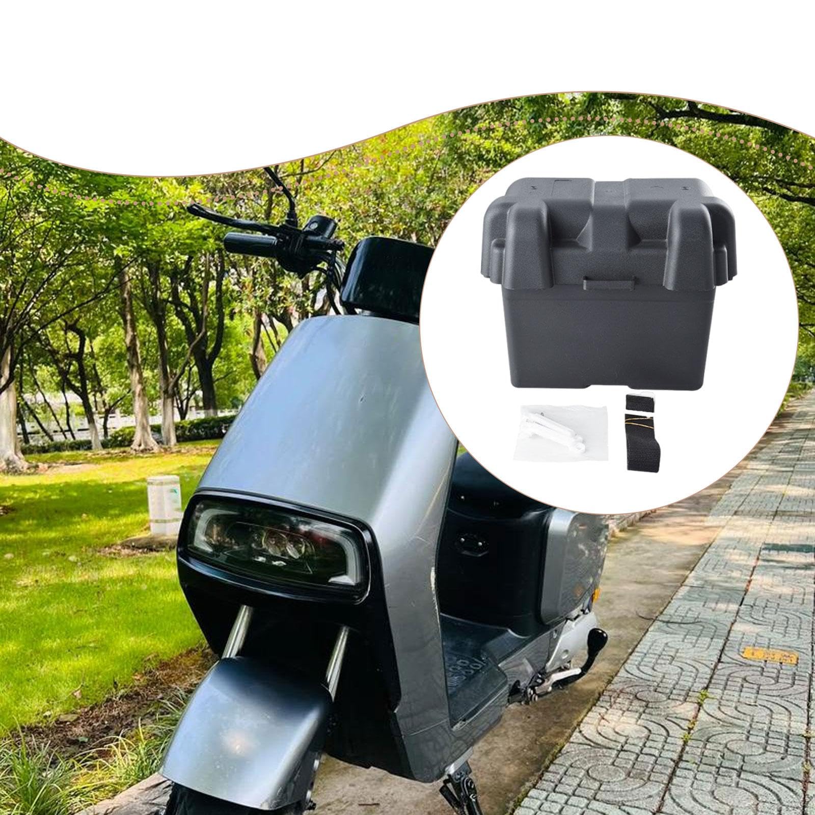 Tragbare Batteriebox, Aufbewahrungsbox, Kompakter Behälter mit Schnallenverschluss, Aus PP Material, Geeignet für Fahrzeuge, Boote, Wohnmobile Und Rei, Länge 33,5 cm