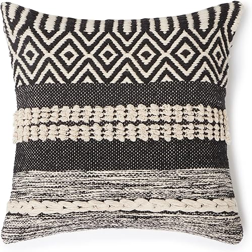 Vista 76 de REDEARTH Fundas de cojín decorativas con textura bohemia – Juego de fundas decorativas de granja tejidas lumbares para sofá, cama, silla, comedor