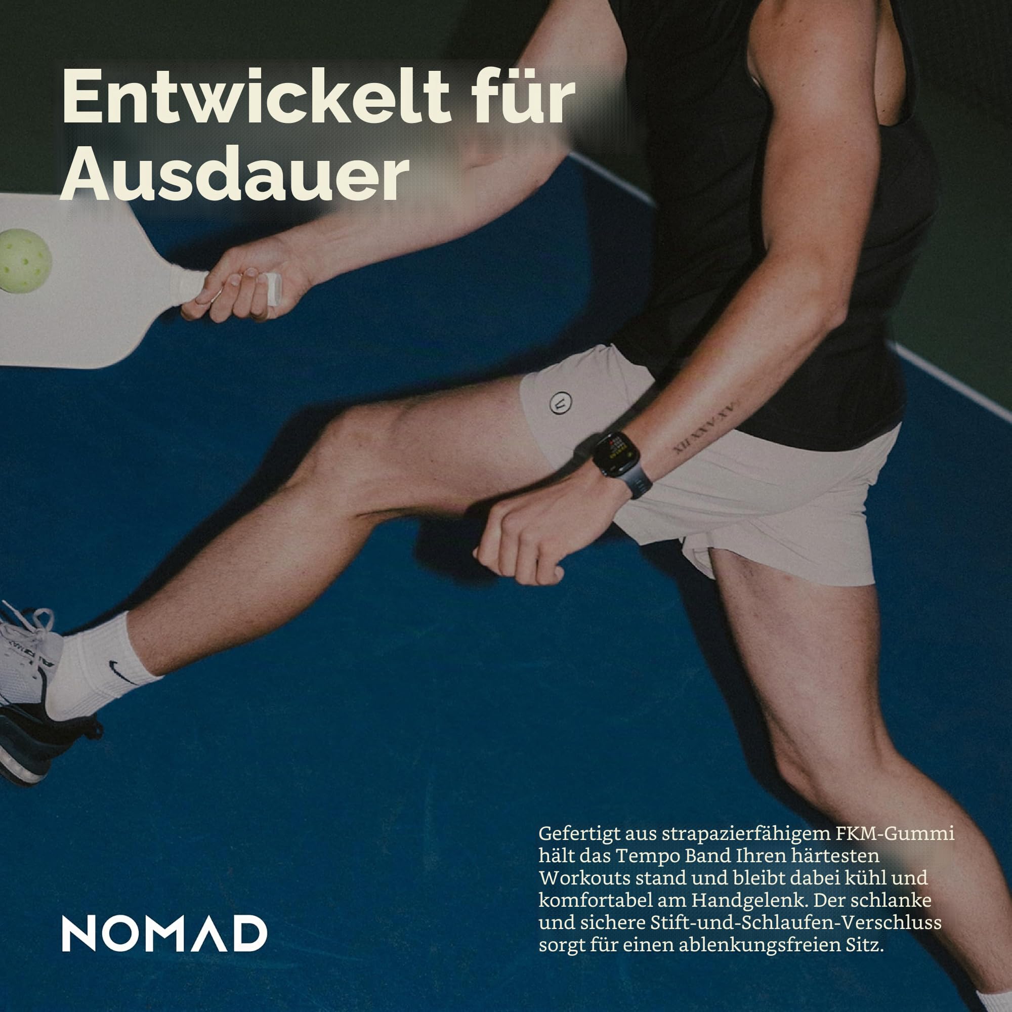 NOMAD Tempo Band | für Apple Watch 49mm | wasserfestes und schlankes Sportarmband