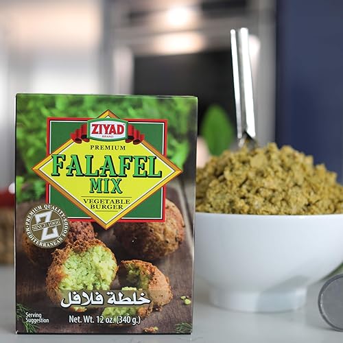 Miniatura 4 de Ziyad Falafel - Mezcla en seco, sin gluten, vegano, sin OMG, sin aditivos, sin conservantes, ideal para hacer hamburguesas y aperitivos vegetales,