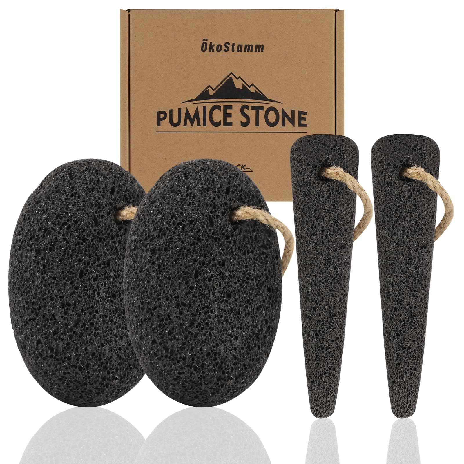 4 PCS Natural Volcanic Pumice Stone for Feet to Remove Dead Skin