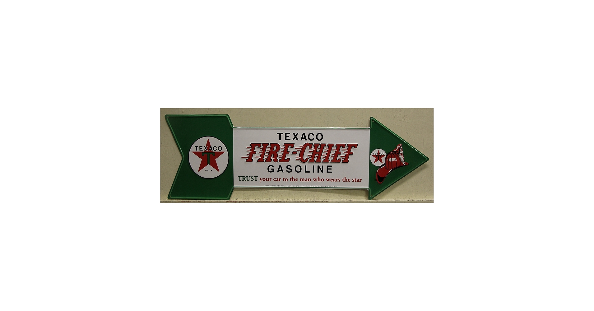 Amazon.com: Texaco Fire Chief Gasoline Arrow Metal Sign