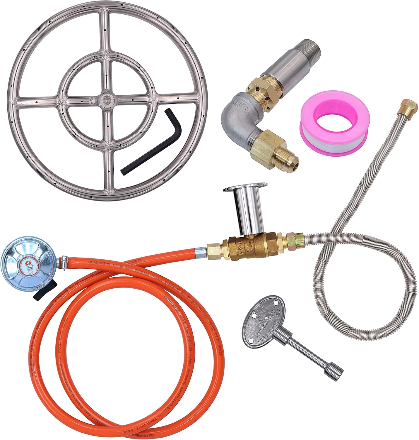 Buy 27mm 37mbar Clipon Propane Flow Regulator with 1.5 Meter Hose and