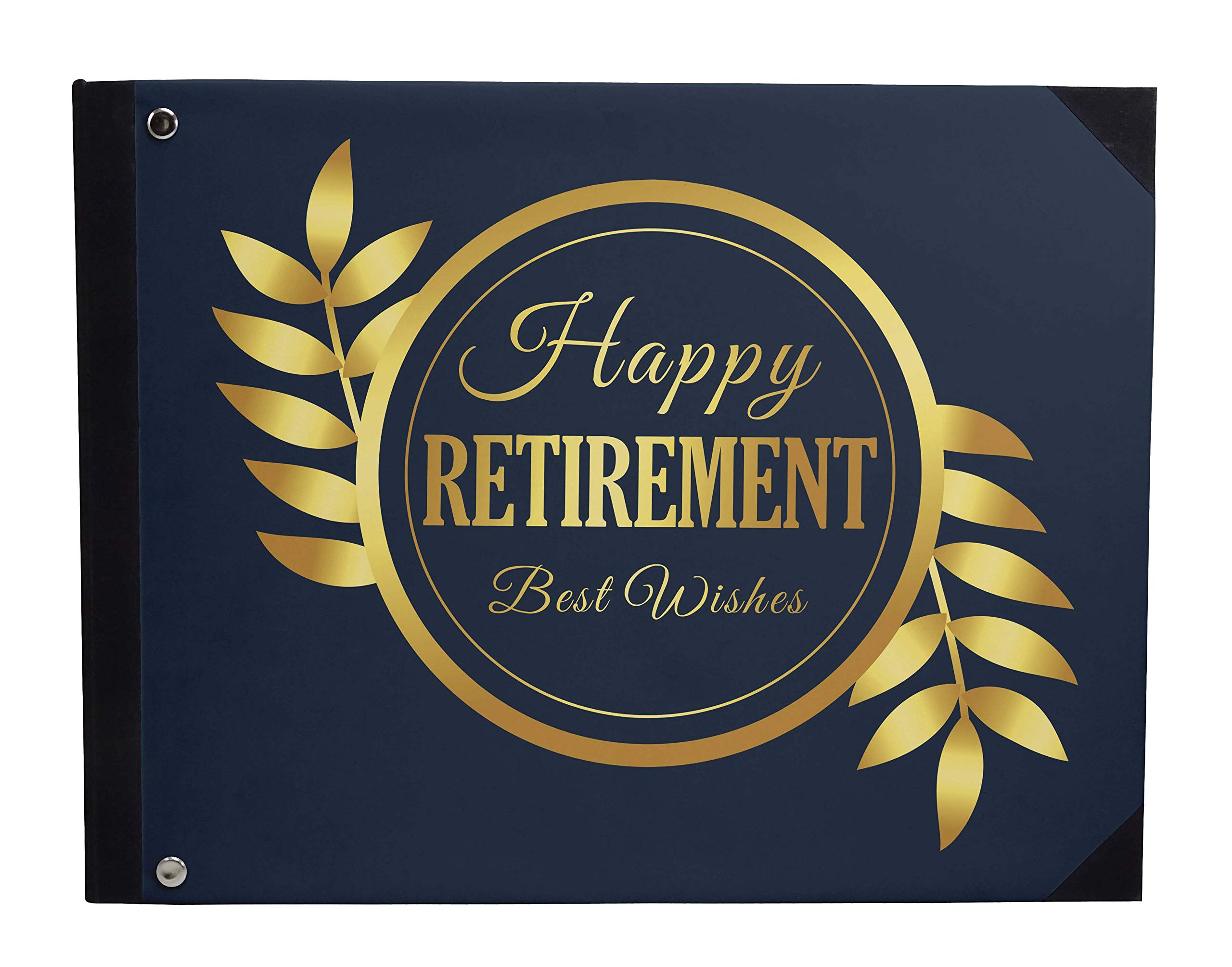 Amazon.com: Darling Souvenir Blue Leaf Vine Frame Personalized Printed  Retirement Party Guest Book Hardbound Cover Sign in Book Registry  Scrapbook-9 x 12 Inches : Home & Kitchen