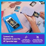 Imprimante photo instantanée portable HP Sprocket 2x3 (lilas) imprimez des photos sur papier adhésif Zink depuis votre appareil iOS et Android.