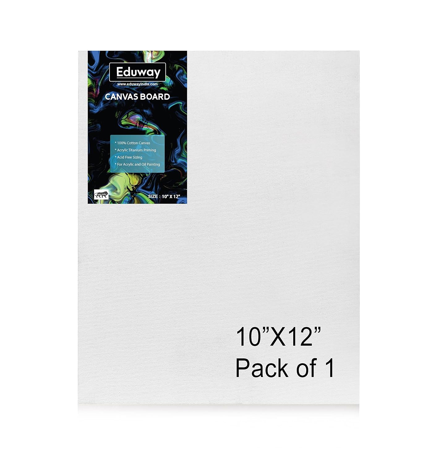 Eduway Pre-Primed Canvas Board for Painting — 10x12 at ₹89 (70% Off)