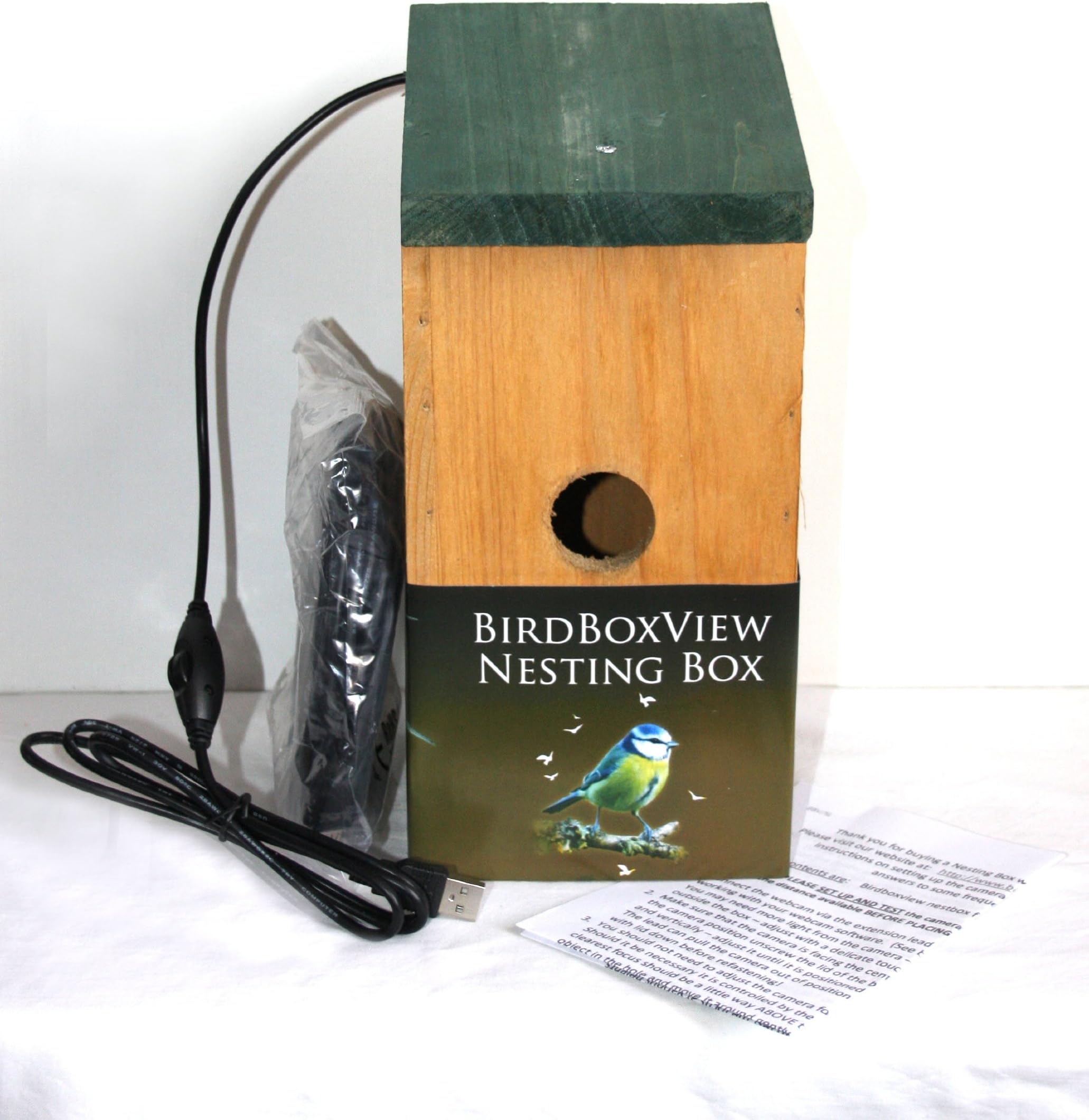 CAMERA NEST BOX (Webcam for PC/Laptop) with 21' cable. Great gift for bird lover or family springwatch project!