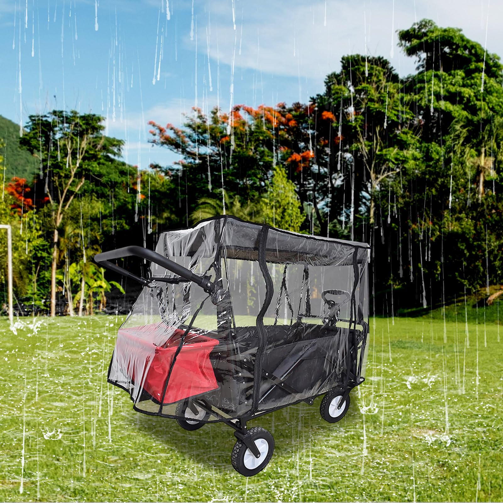 Protection de pluie pour poussettes - protection de l'eau, protection de | pluie pliable pour poussettes | Protection tout-tour avec fermeture éclair, protection robuste du pour