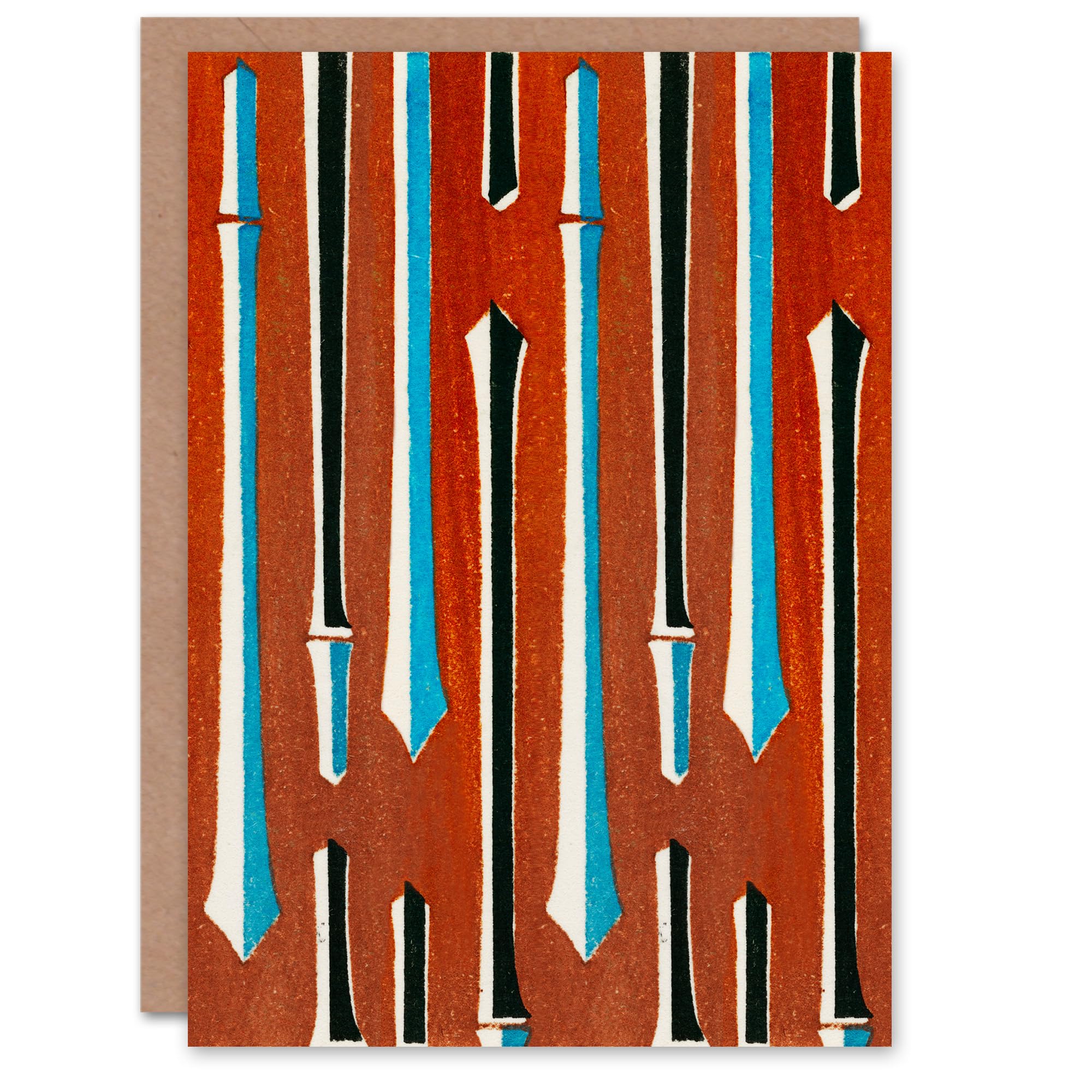 Artery8 Furuya Korin Art Card Vintage Japanese Bamboo Pattern