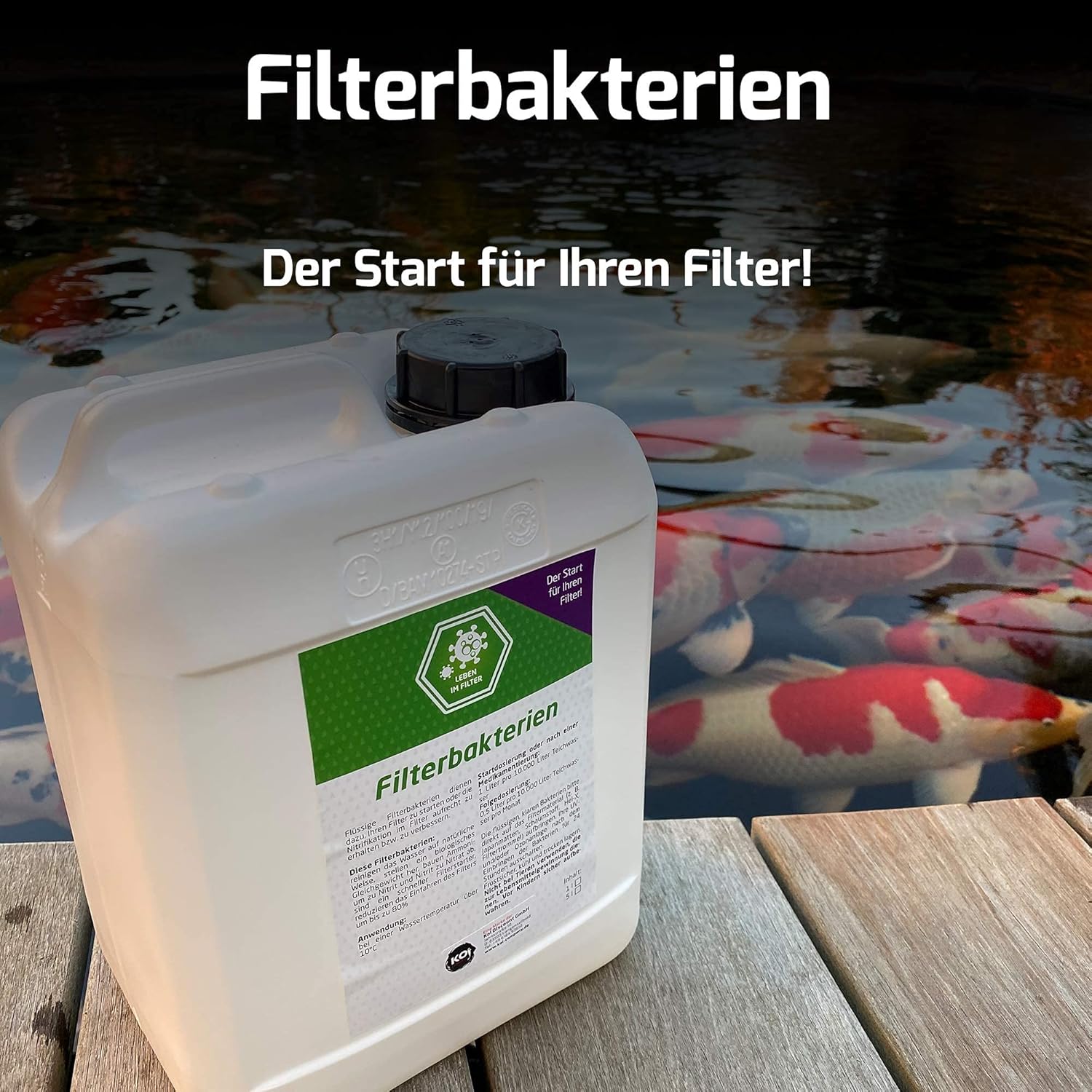Koi Company Filter bacteria • Biological pond filter bacteria 5 litres