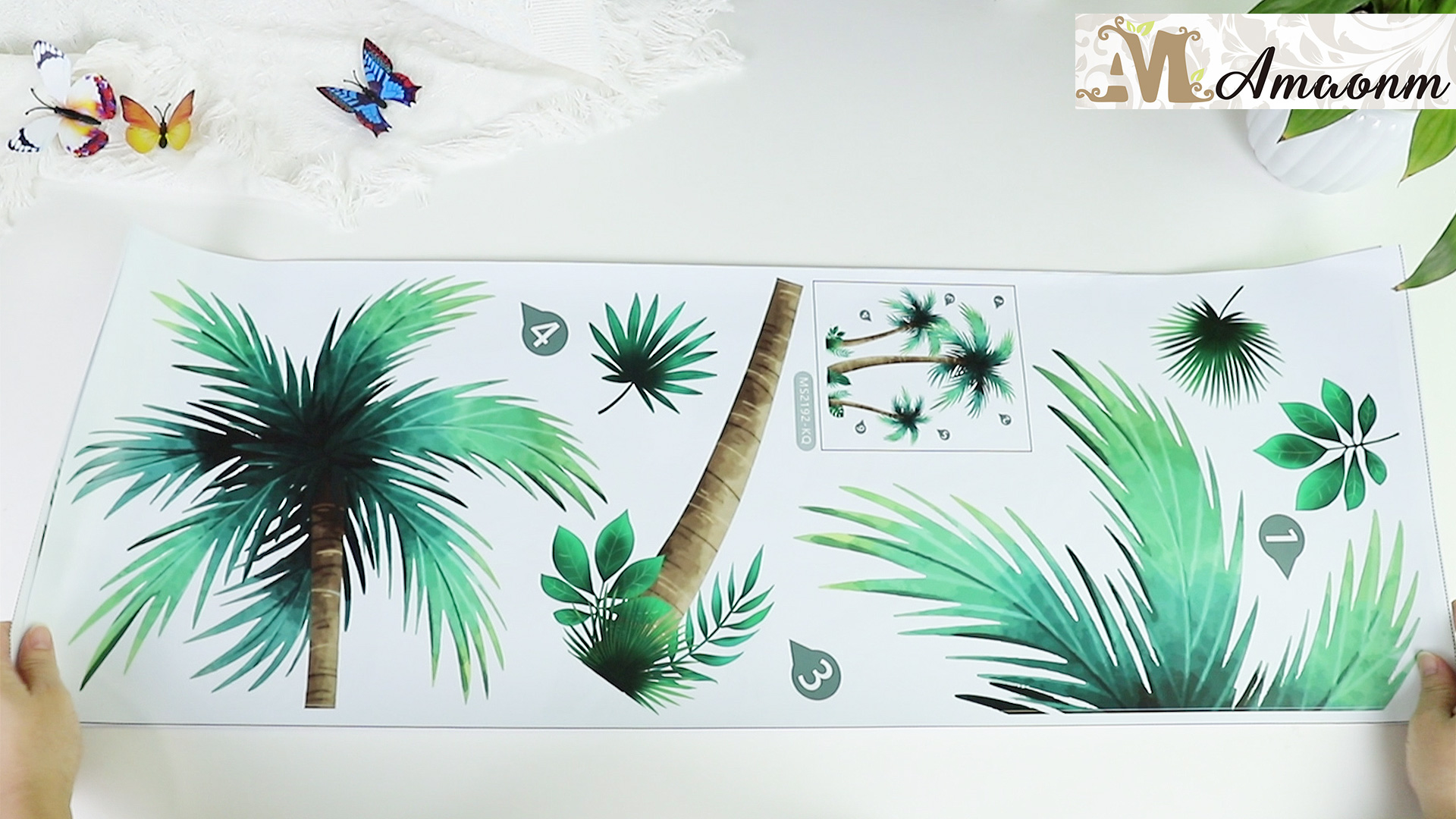 Vinilo Decorativo 3D Removible Bosque Tropical 30x90 cm miniatura 7