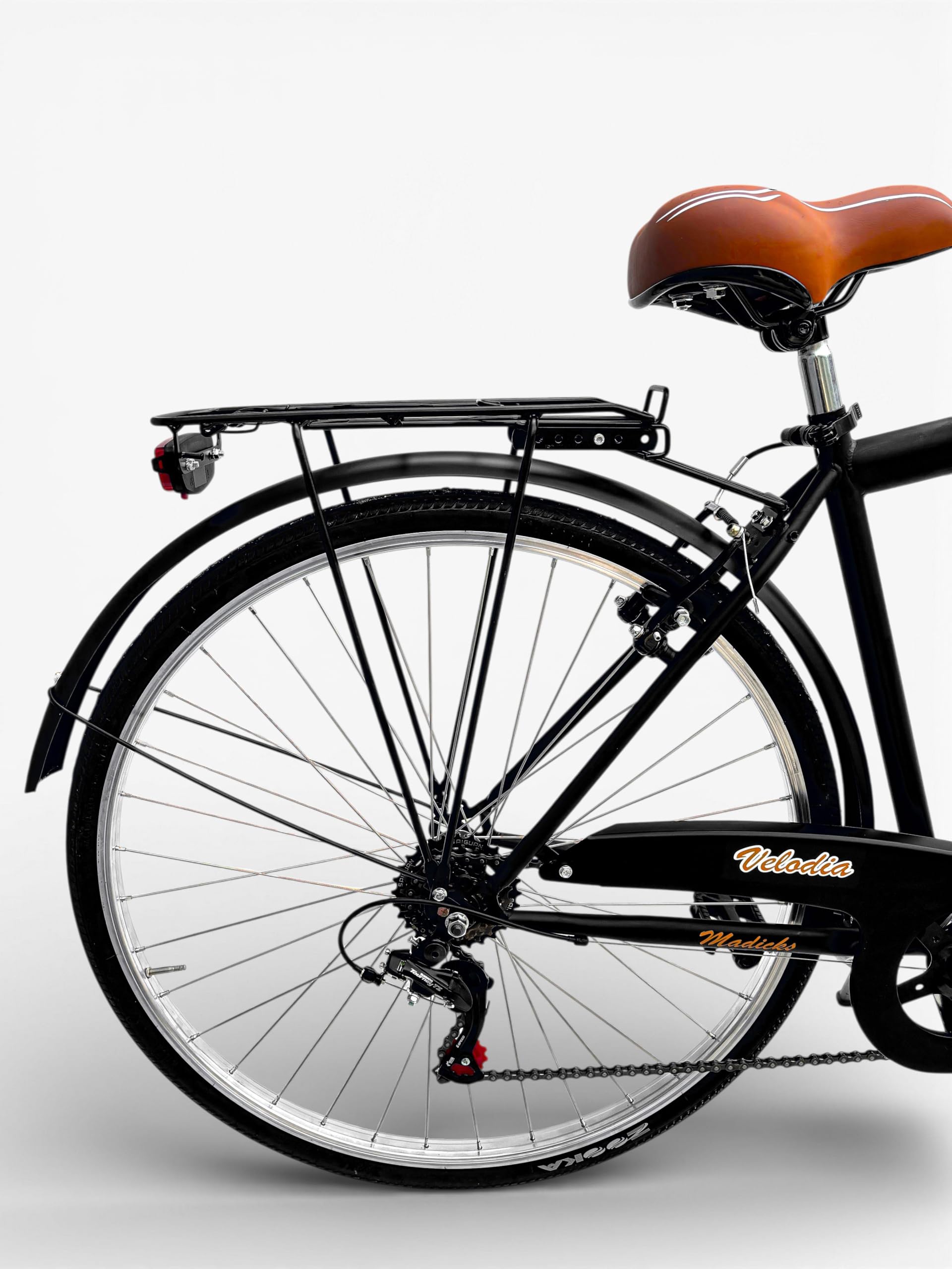 Bicicletta Uomo 28" Passeggio Nero Vintage Velodia · Bici da Città con Cambio Shimano · Comoda e Robusta · Perfetta per Spostamenti Quotidiani e Tempo Libero · Stile Retrò Elegante