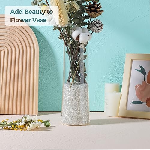 Miniatura 8 de T4U Piedras con virutas pulidas, cristal triturado de cuarzo 2 LB, gravas de forma irregular, piedras curativas de guijarro, rocas lisas DIY para