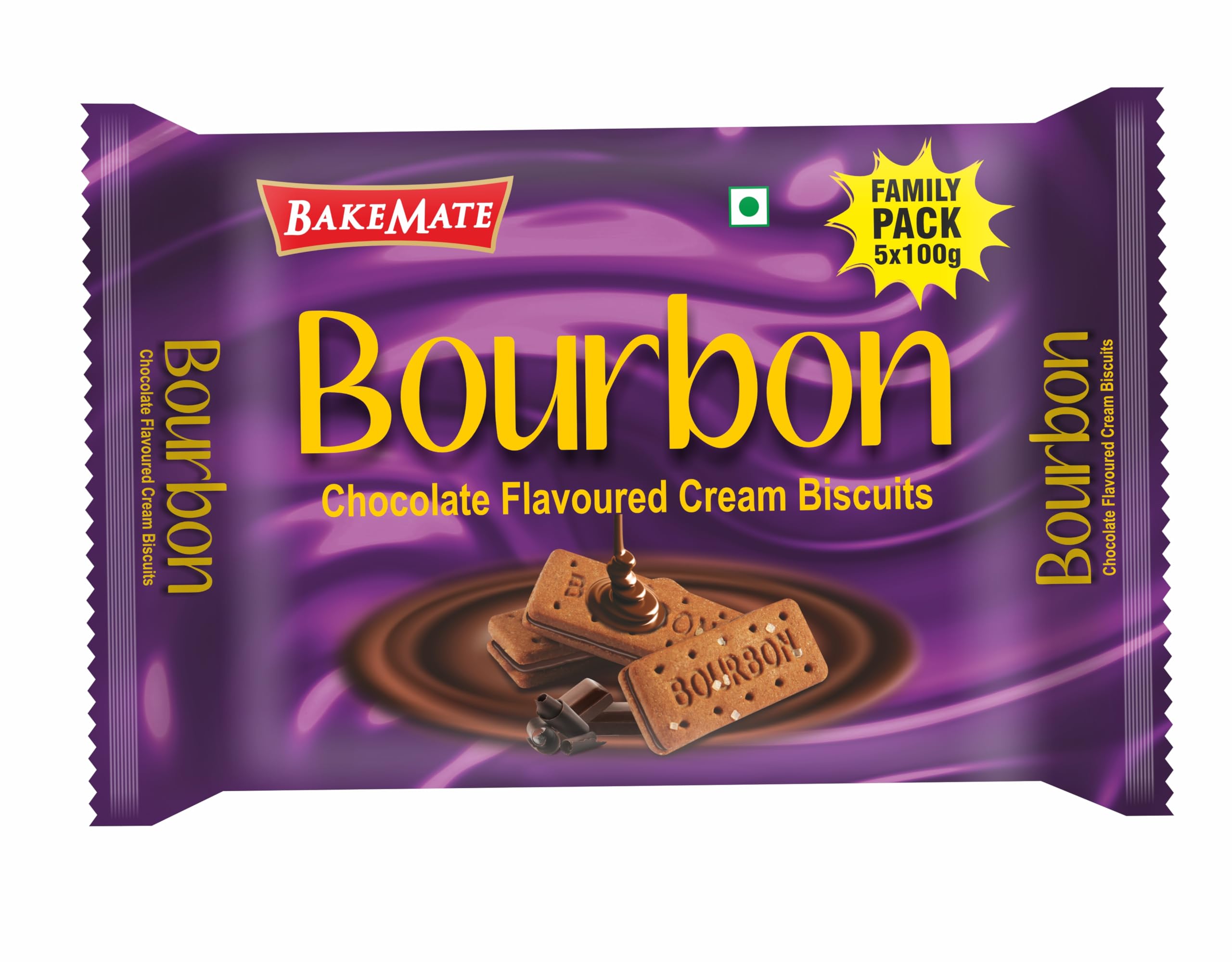 Sponsored Ad - Bourbon Biscuits - Chocolate Cream Filled Sandwich Biscuits | Biscuit Family Pack of 1 | Rich Chocolate Vanilla Flavor | 500g