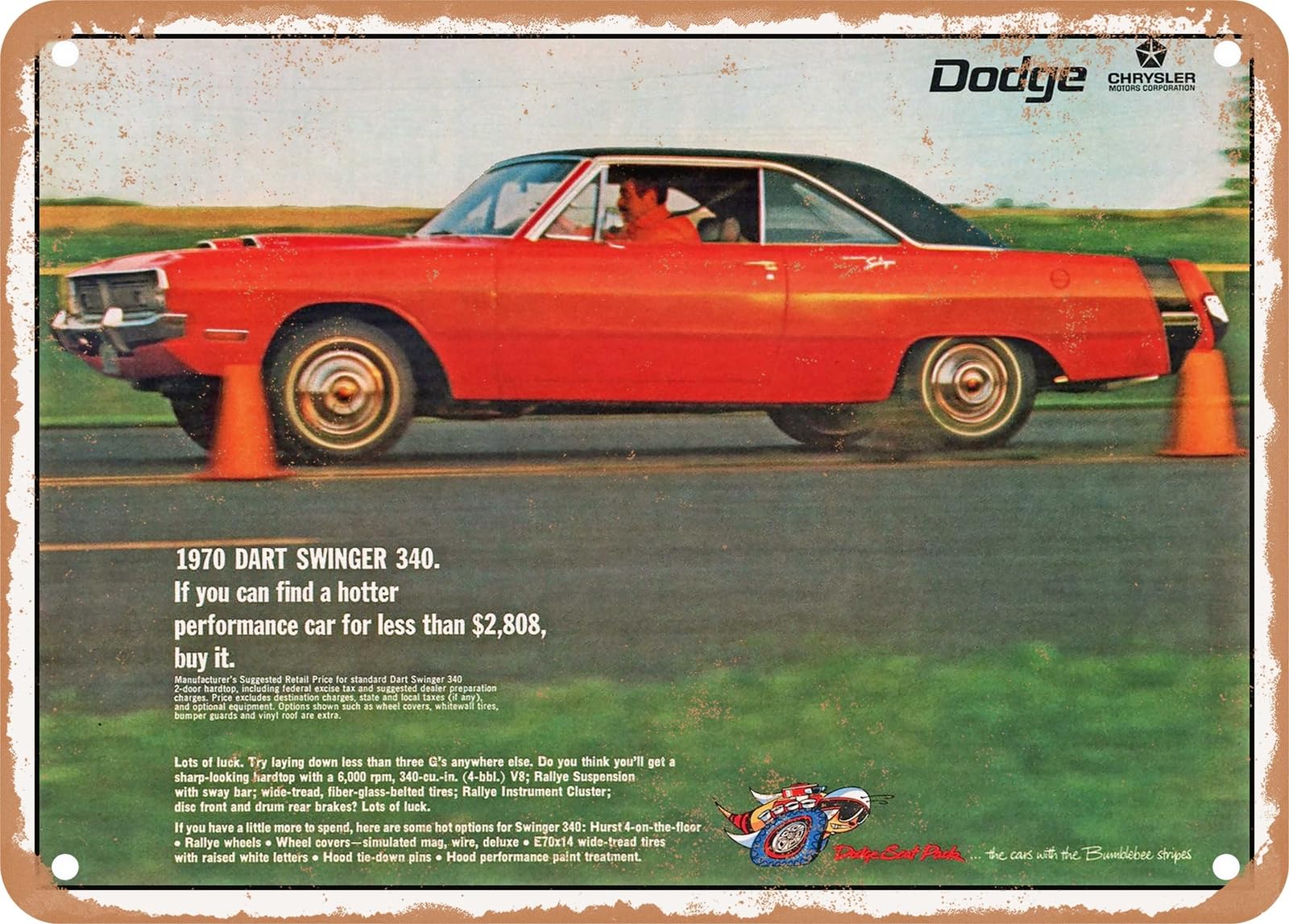 METAL SIGN - 1970 Dodge Dart Swinger 340 Hardtop Vintage Ad home decor