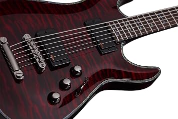 Schecter HELLRAISER C-VI Baritone 6-String Electric Guitar, Black Cherry