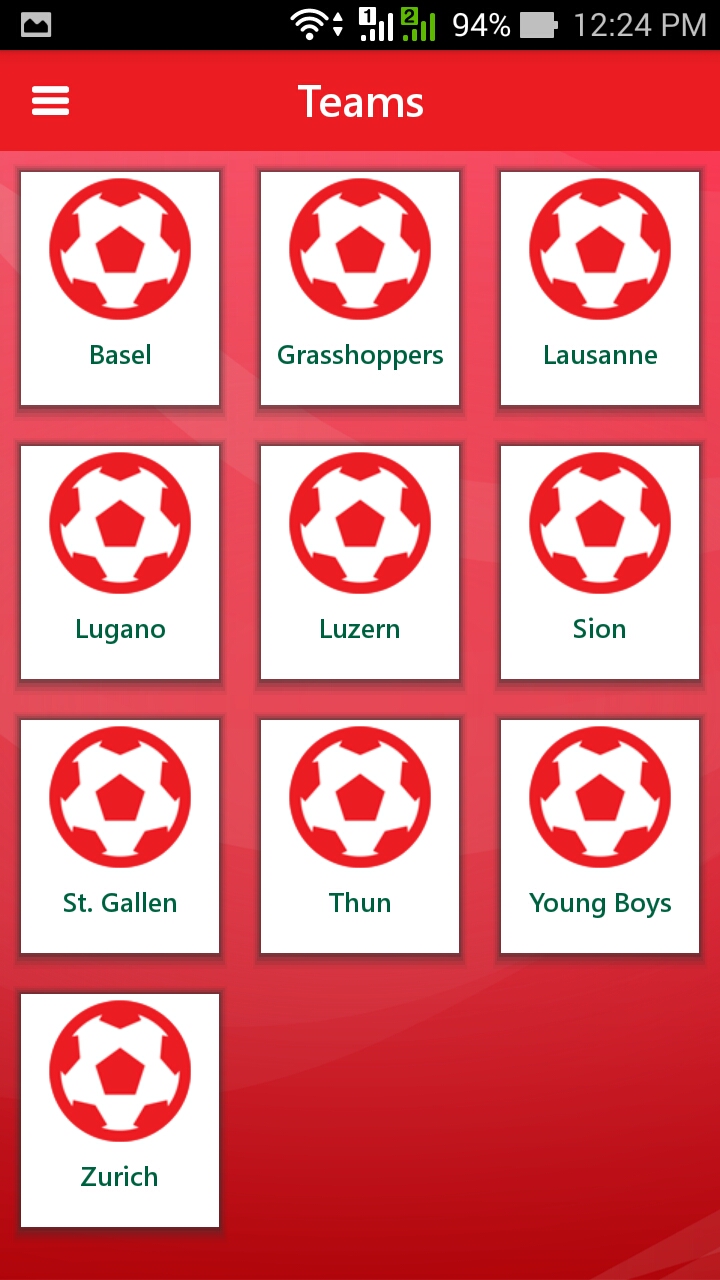 Switzerland Football League App on Amazon Appstore