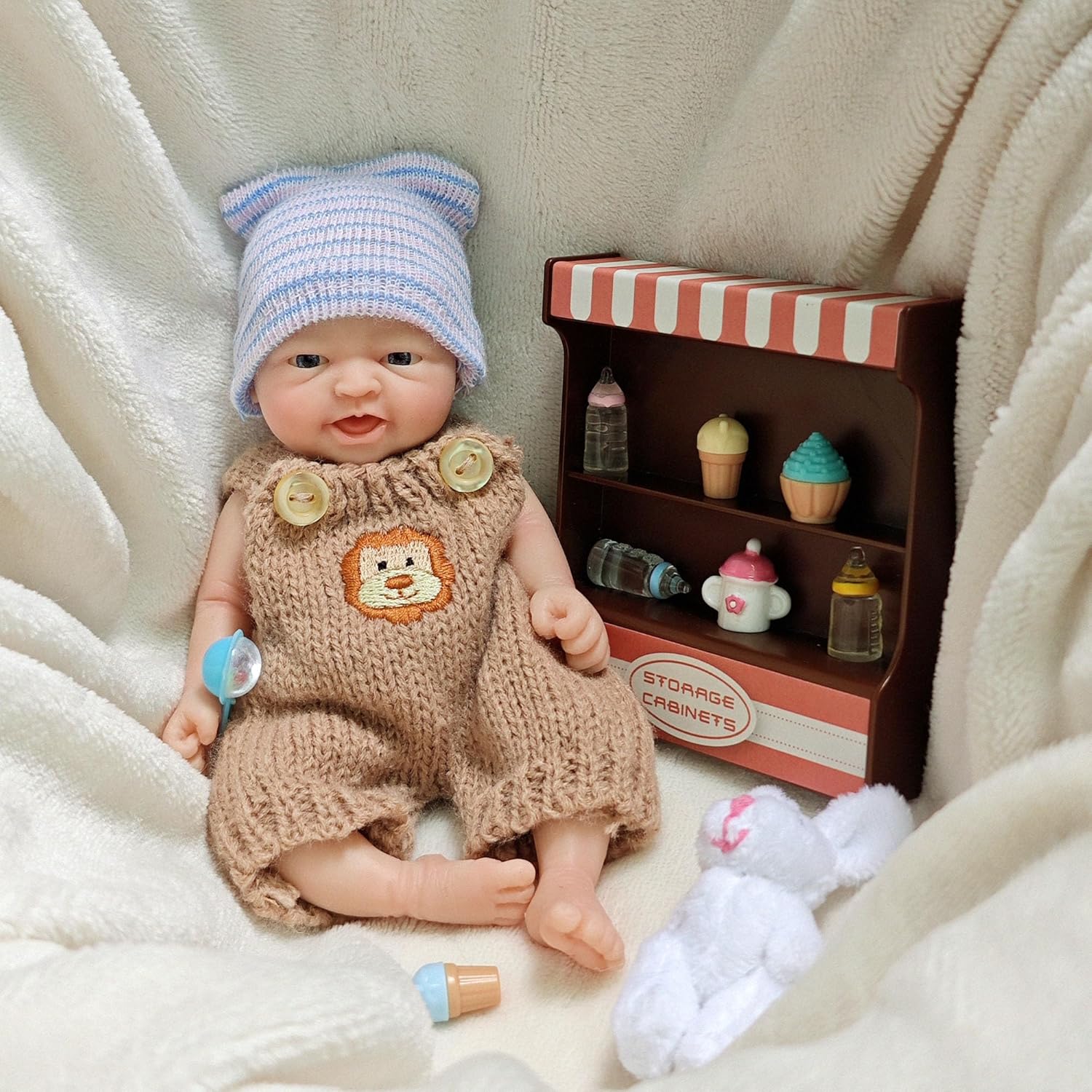 Newtotlove 7" Miniature Silicone Baby Ful Body Silicone