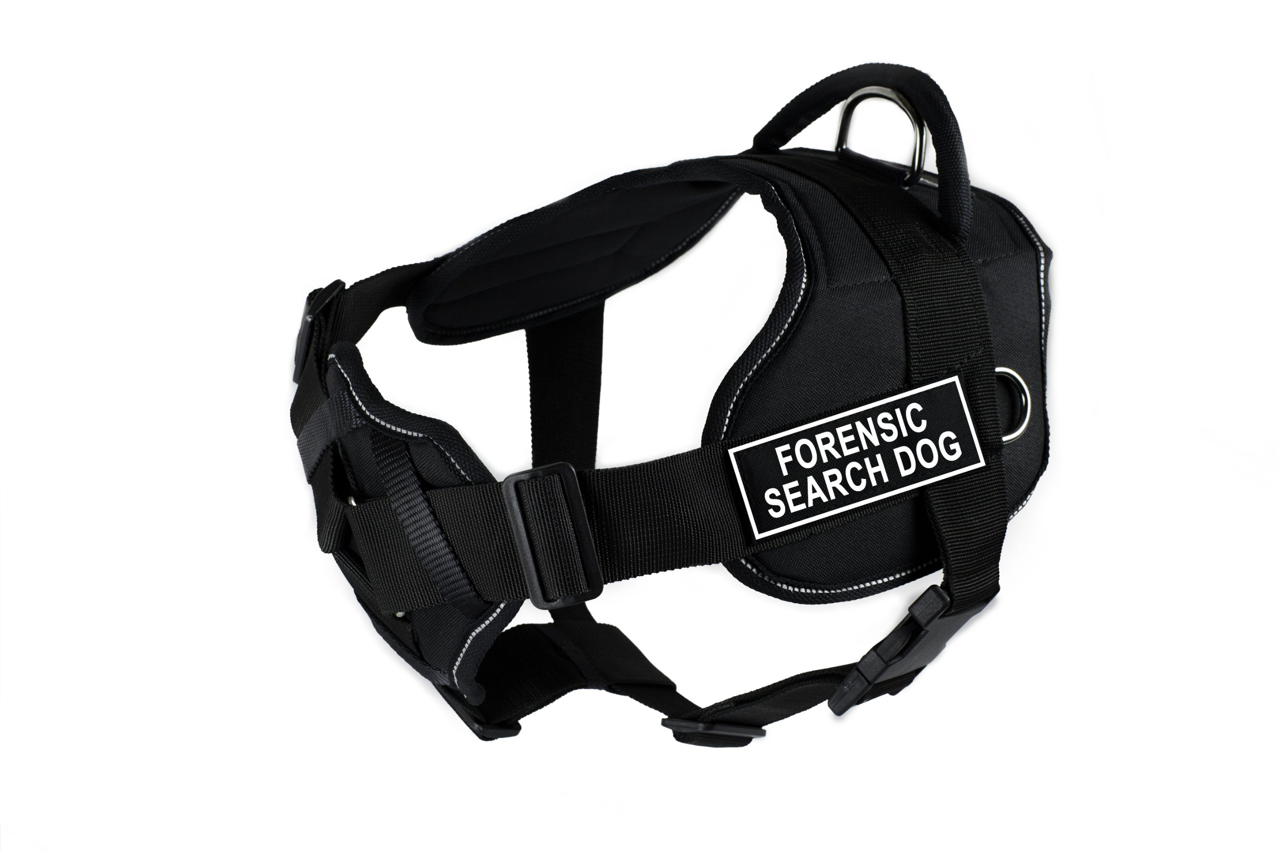 Harnais de recherche grand chien XL rembourré ajustable noir