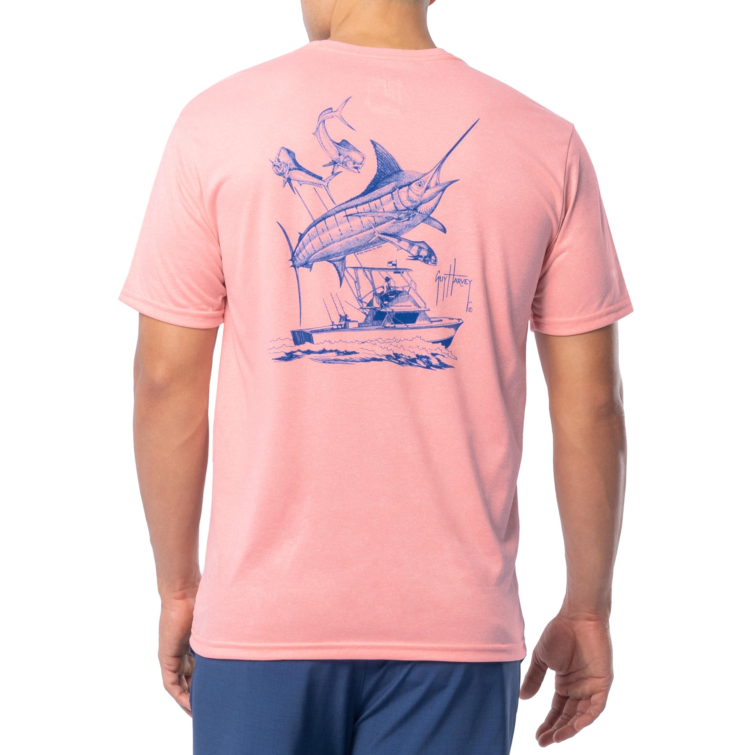 Guy Harvey Boy's Short Sleeve Performance Shirt With 30-403638
