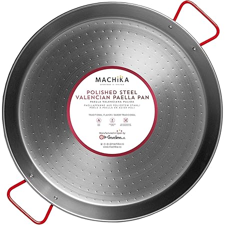 Machika Polished Steel Paella Pan 22 inch (55 cm)