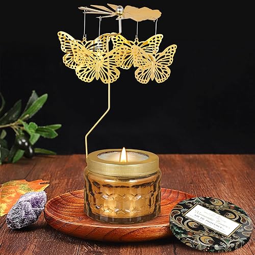 Miniatura 5 de Regalos de mariposa para mujeres, velas aromáticas giratorias, regalo para mujeres, regalo de cumpleaños para San Valentín, aniversario, cumpleaños,