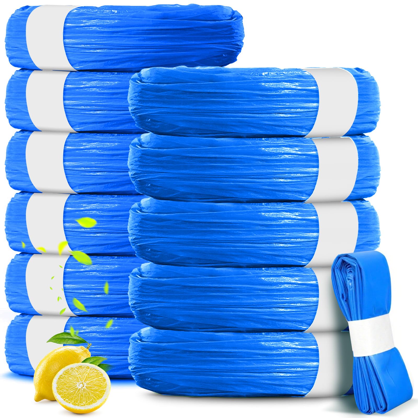 12 Pièces Recharge Poubelle a Couche, Sac Poubelle Couche, Antibactérien, Anti-odeurs, Compatible Avec la Plupart des Seaux à Couches (Bleu foncé)