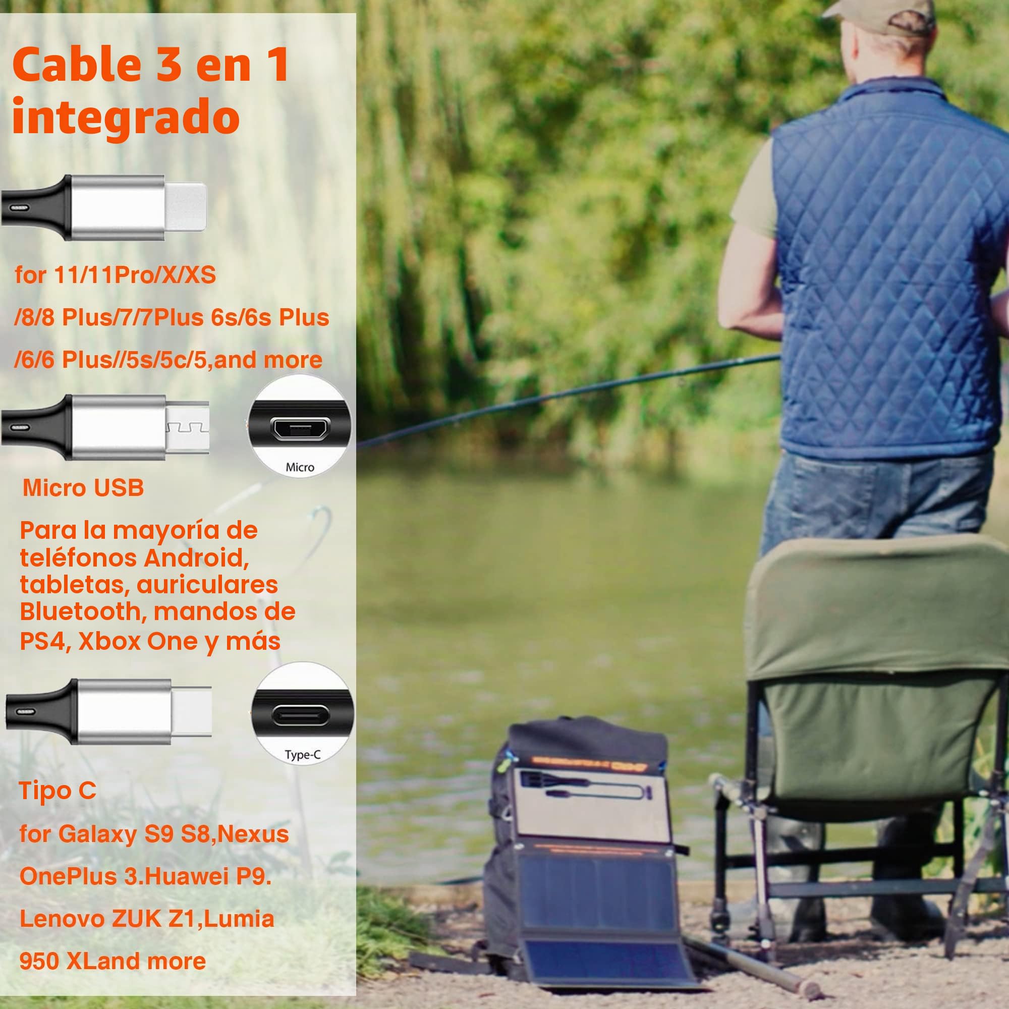 Yard Force Cargador Solar portátil de 21 W con 2 Puertos USB, batería incorporada de 13000 mAh, para Cargar Dispositivos USBiPhone, Android, MacBook, LX PB21, Negro