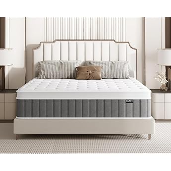 Mattress 200 x 200 cm 31 cm Spring Mattress H3 Height 7-Zone Orthopaedic Pocket Spring Mattress with Comfort Memory Foam Layer Oeko-Tex Certified 101 Nights Trial Sleep