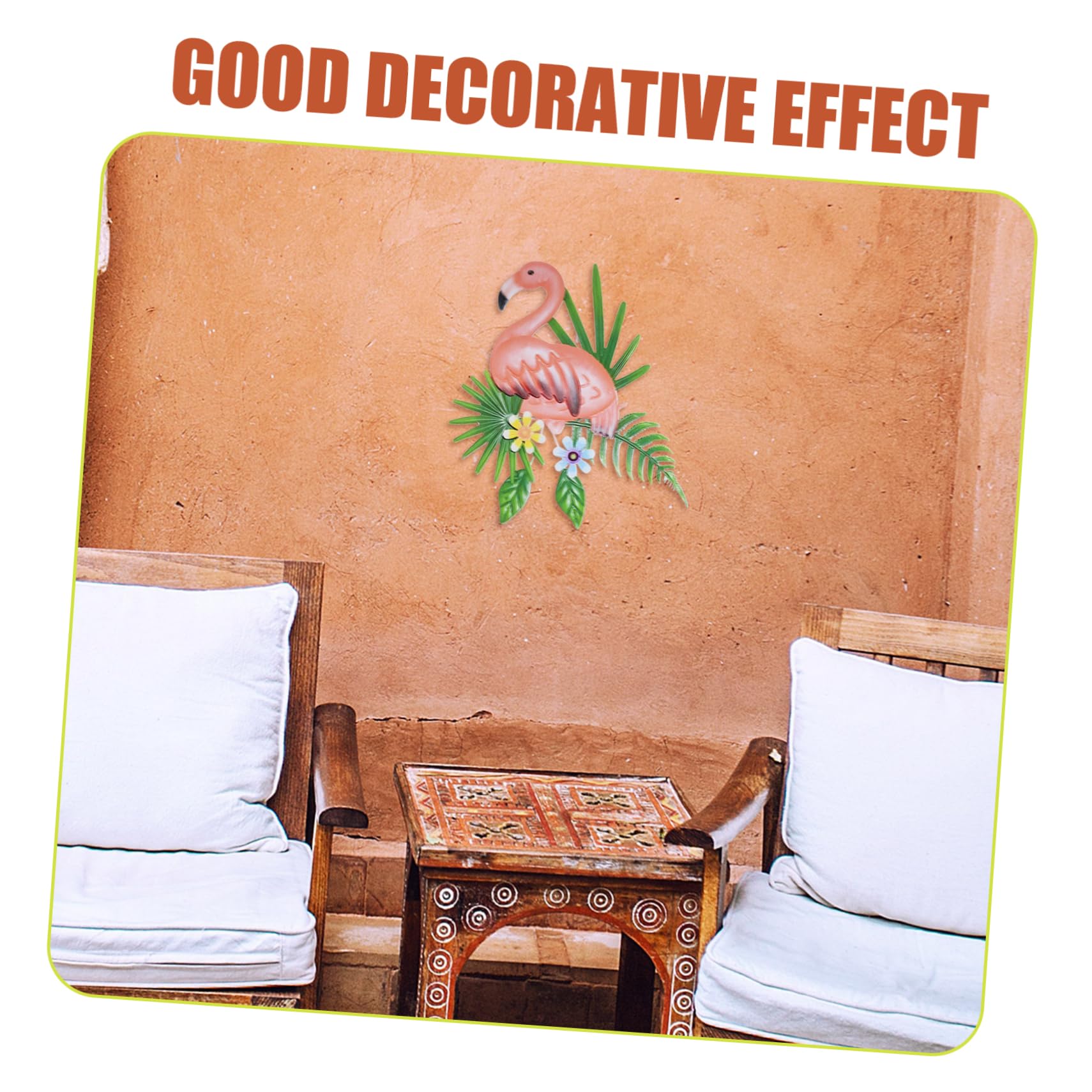 Fenicotteri da Giardino in Ferro, Decorazione da Parete per Giardino e Cortile, Artigianato Decorativo Resistente allo Sbiadimento, Liscia al Tatto