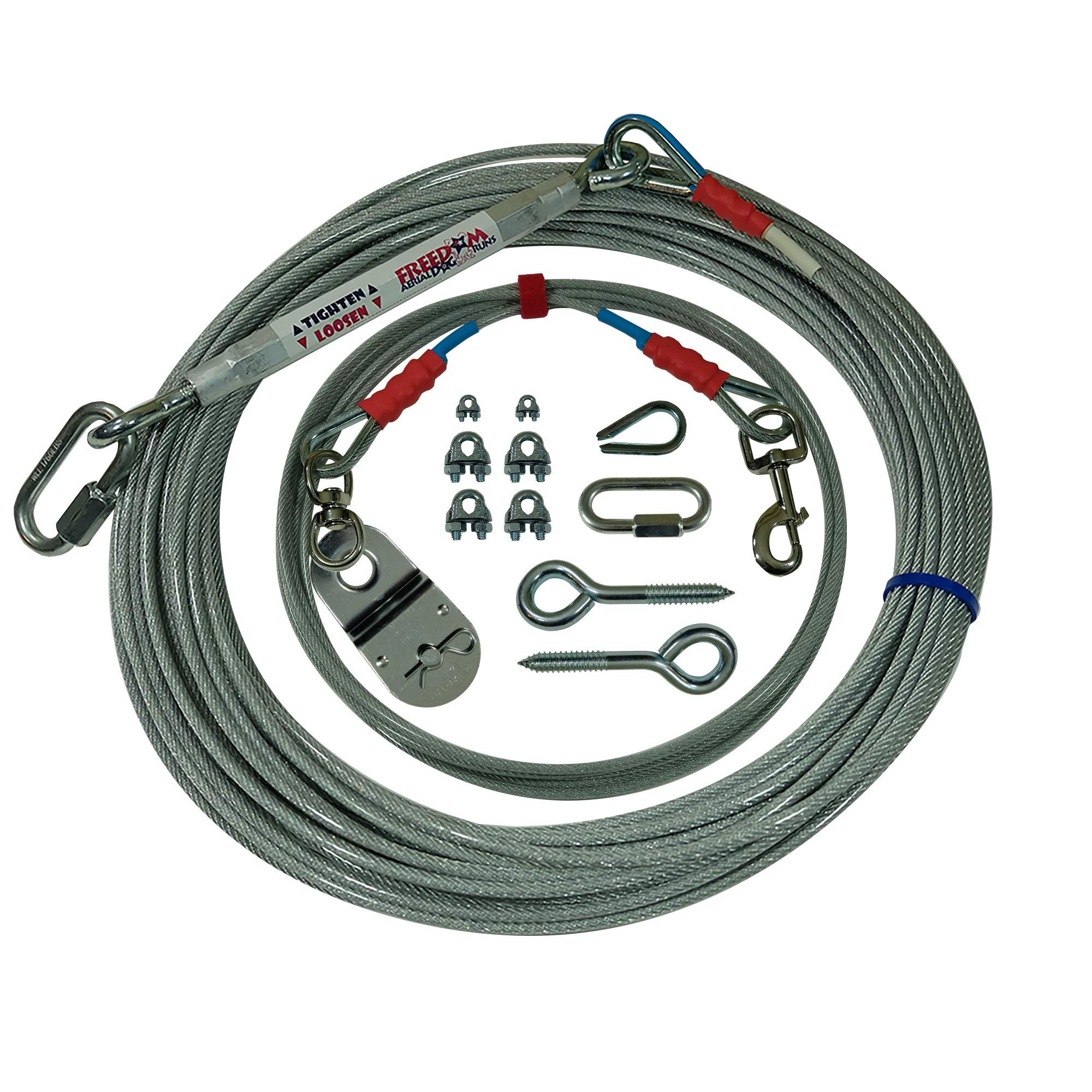 aerial dog run cable
